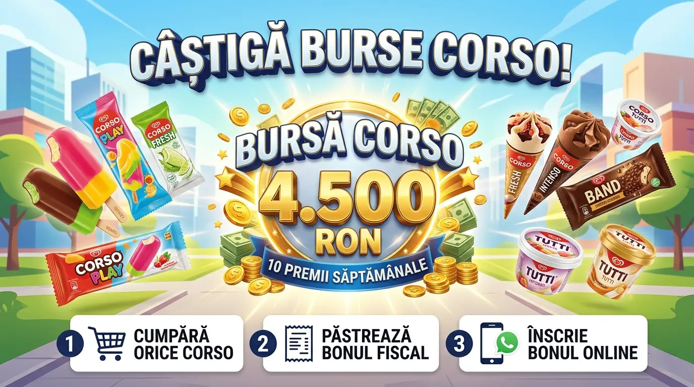 Concurs CORSO: Cumpără și câștigă bursă de 4.500 RON (până pe 30 August) - Concursier