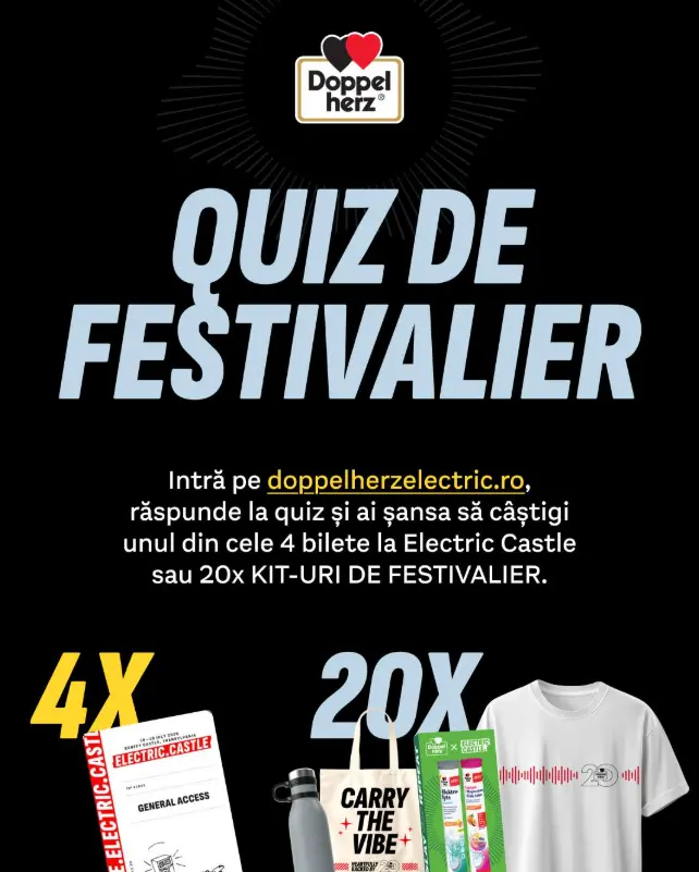 Concurs Doppelherz: Câștigă bilete la Electric Castle 2026 și kituri premium - Concurs...