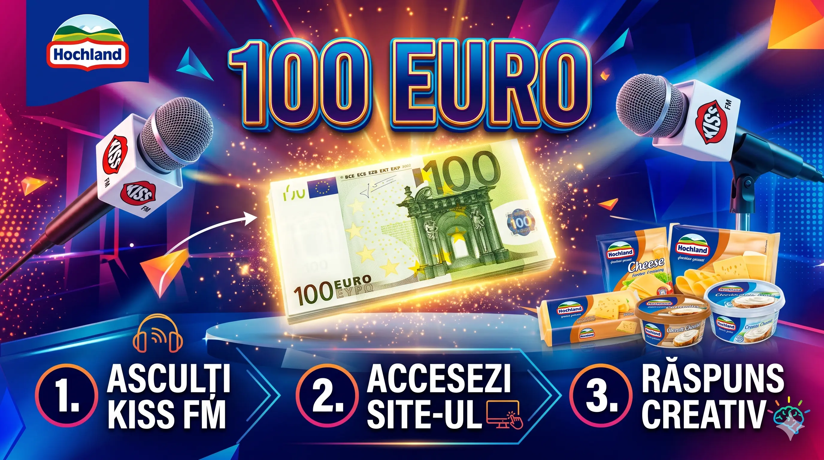 Concurs Kiss FM Câștigă 100 Euro Net - Ascultă și Participă (până pe 26 iunie) - Concurs...