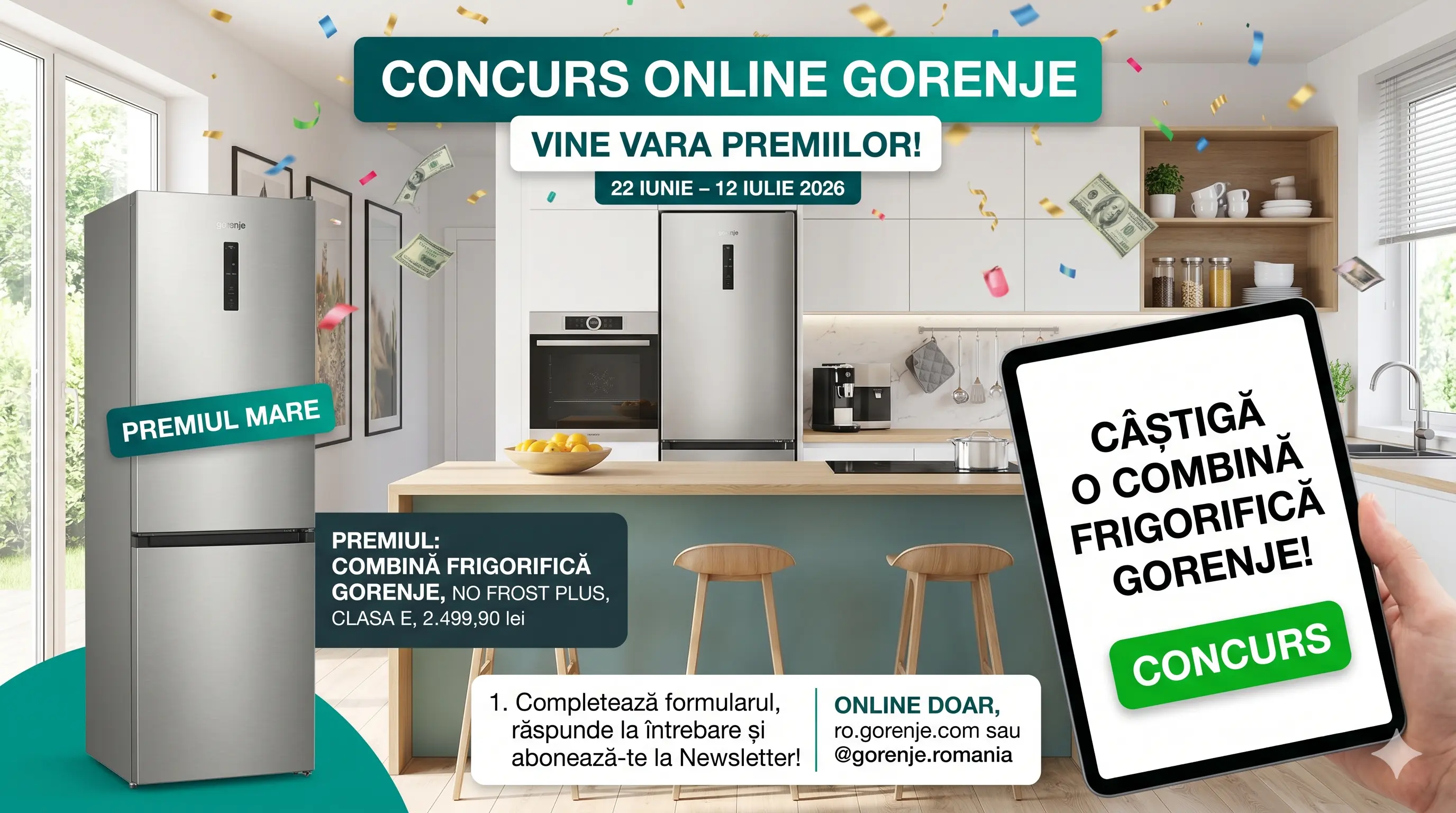 Concurs Gorenje Romania - Câștigă o combina frigorifica No Frost - până pe 12 iulie -...