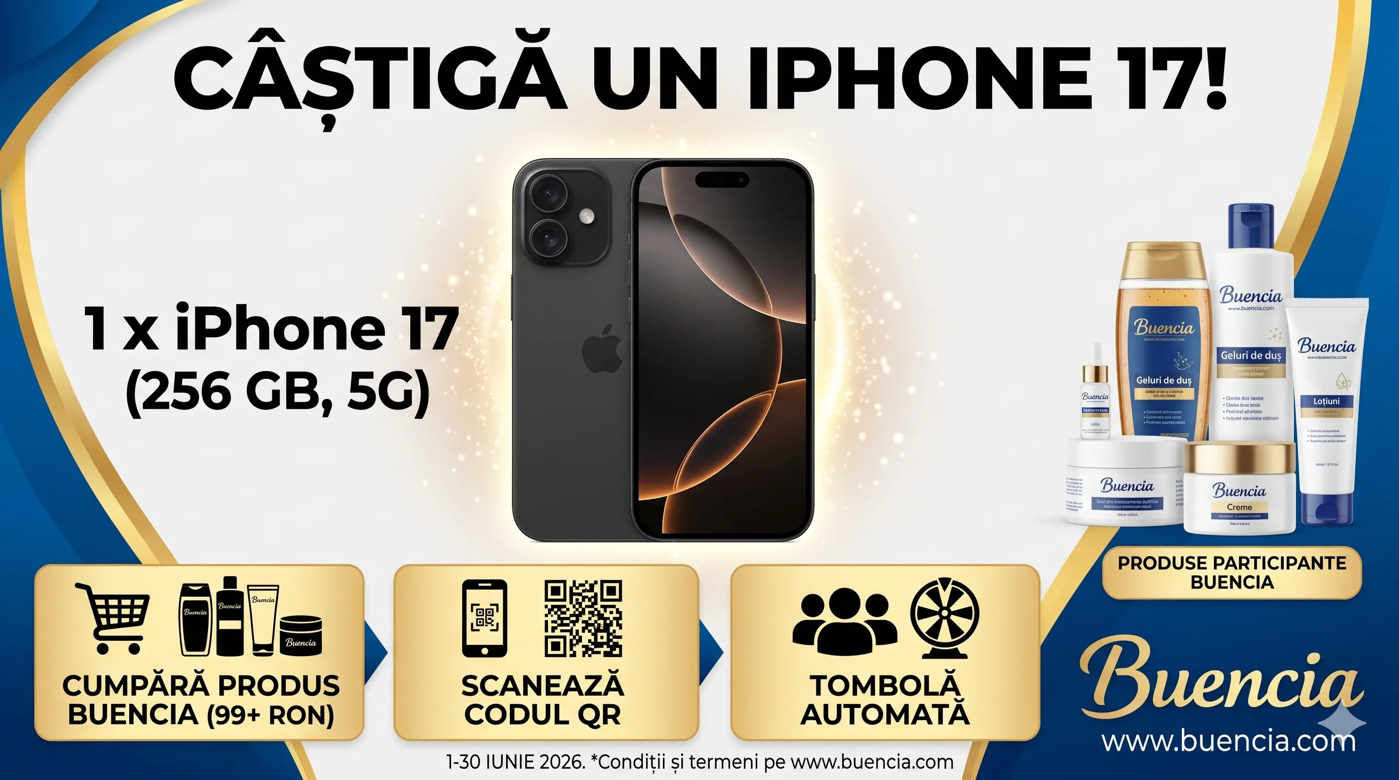 Concurs Buencia - Cumpără și câștigă iPhone 17 (până pe 30 iunie) - Concursier