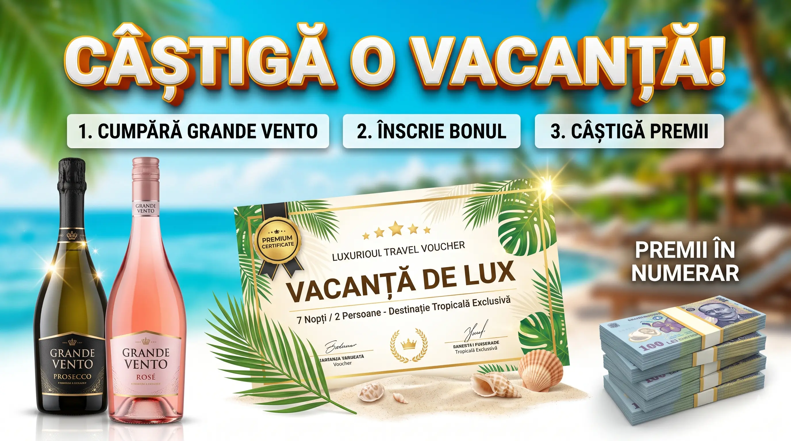 Concurs Grande Vento: Cumpără și câștigă vacanță de 15.660 lei (până pe 30 august) - Concursier