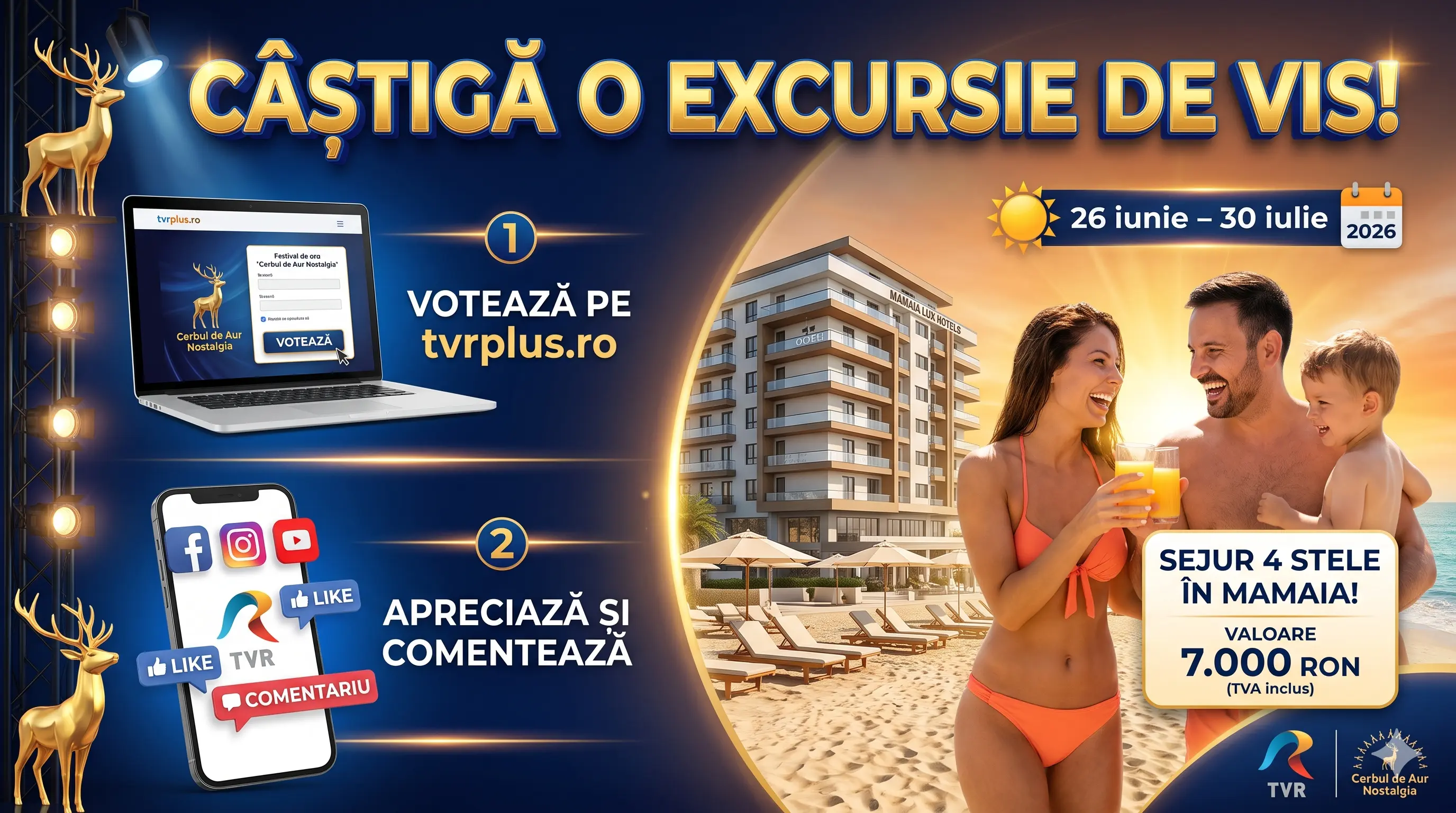 Concurs TVR: Votează și câștigă o excursie pe litoral (până pe 30 iulie) - Concurs Gratuit...