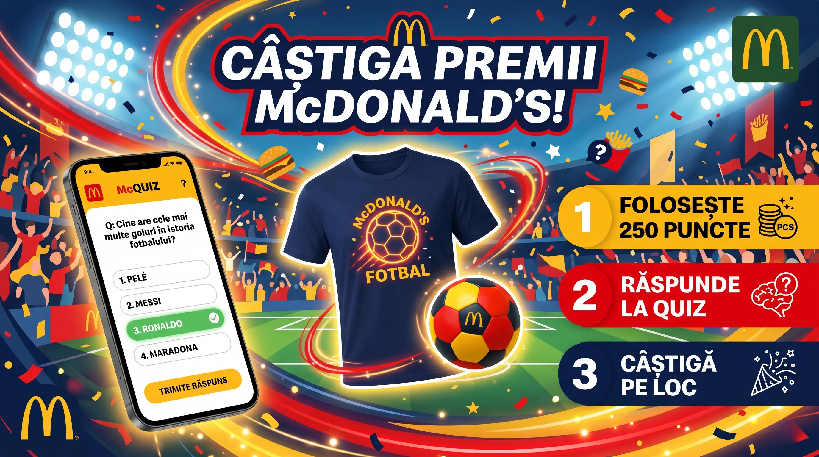 Concurs McDonald's - Câștigă tricouri FIFA World Cup 26 (până pe 19 iulie) - Concursier