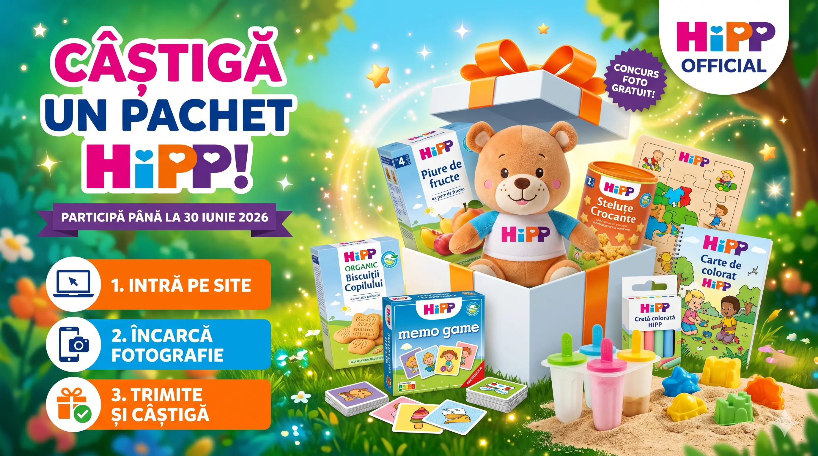 Concurs HiPP - Câștigă 10 pachete bebeluș (până pe 30 Iunie) - Concurs Gratuit | Concursier