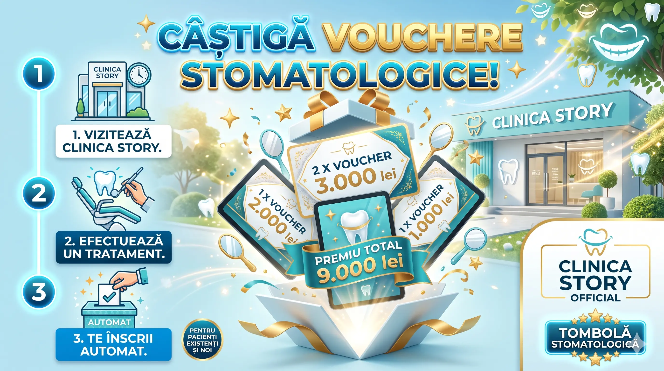 Concurs Clinica Story Vouchere de 3.000 lei (până pe 3 septembrie) - Concursier