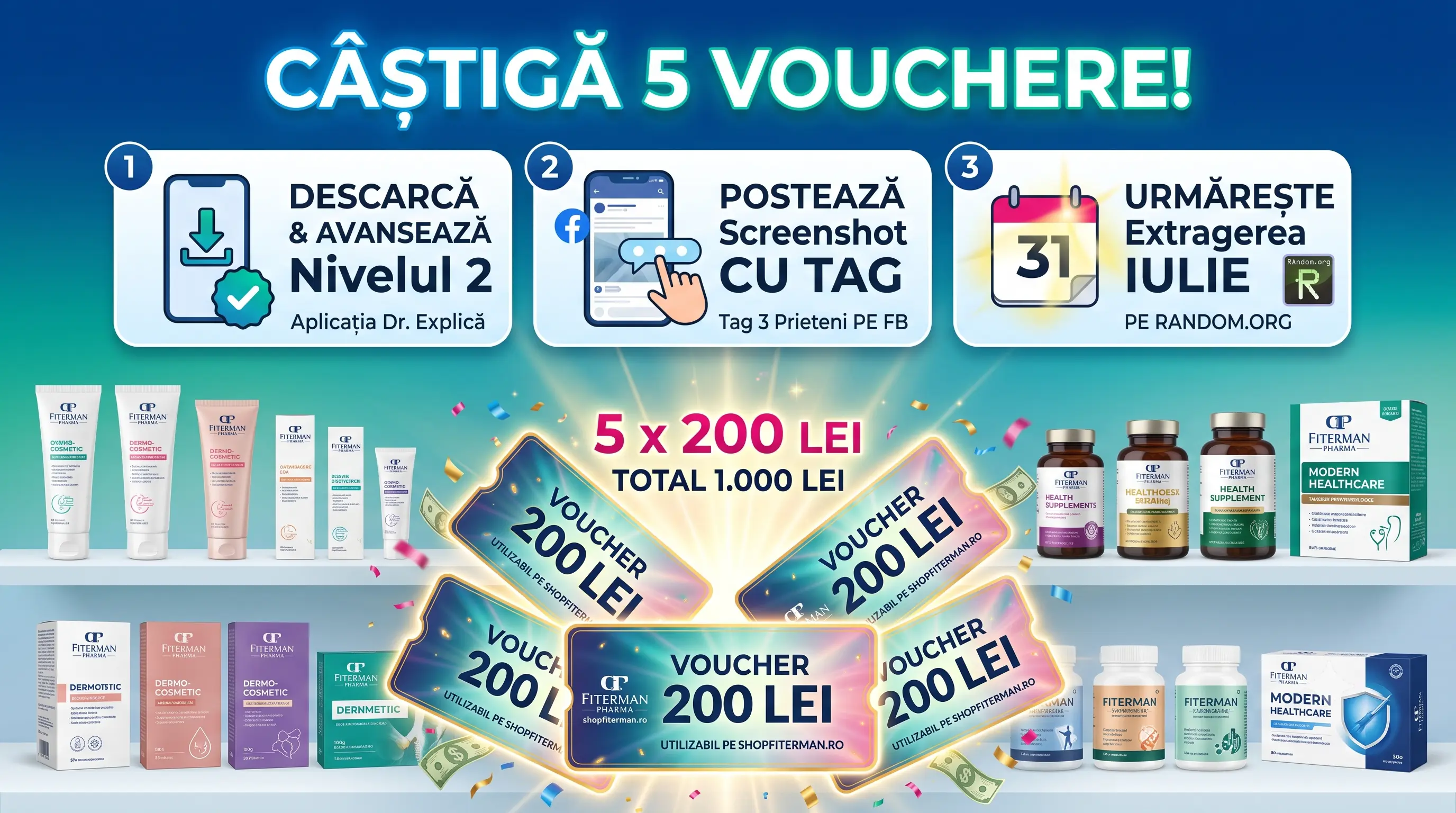 Concurs Doctorul Explică: Câștigă Vouchere de 200 lei – Înscrie-te acum! (până pe 31 iulie)