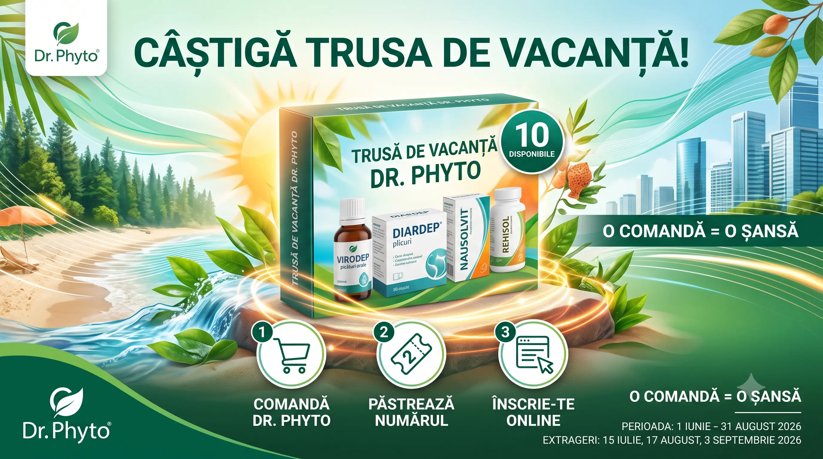 Concurs Concurs Dr. Phyto - Cumpără și câștigă Truse de Vacanță (până pe 31 August) -...