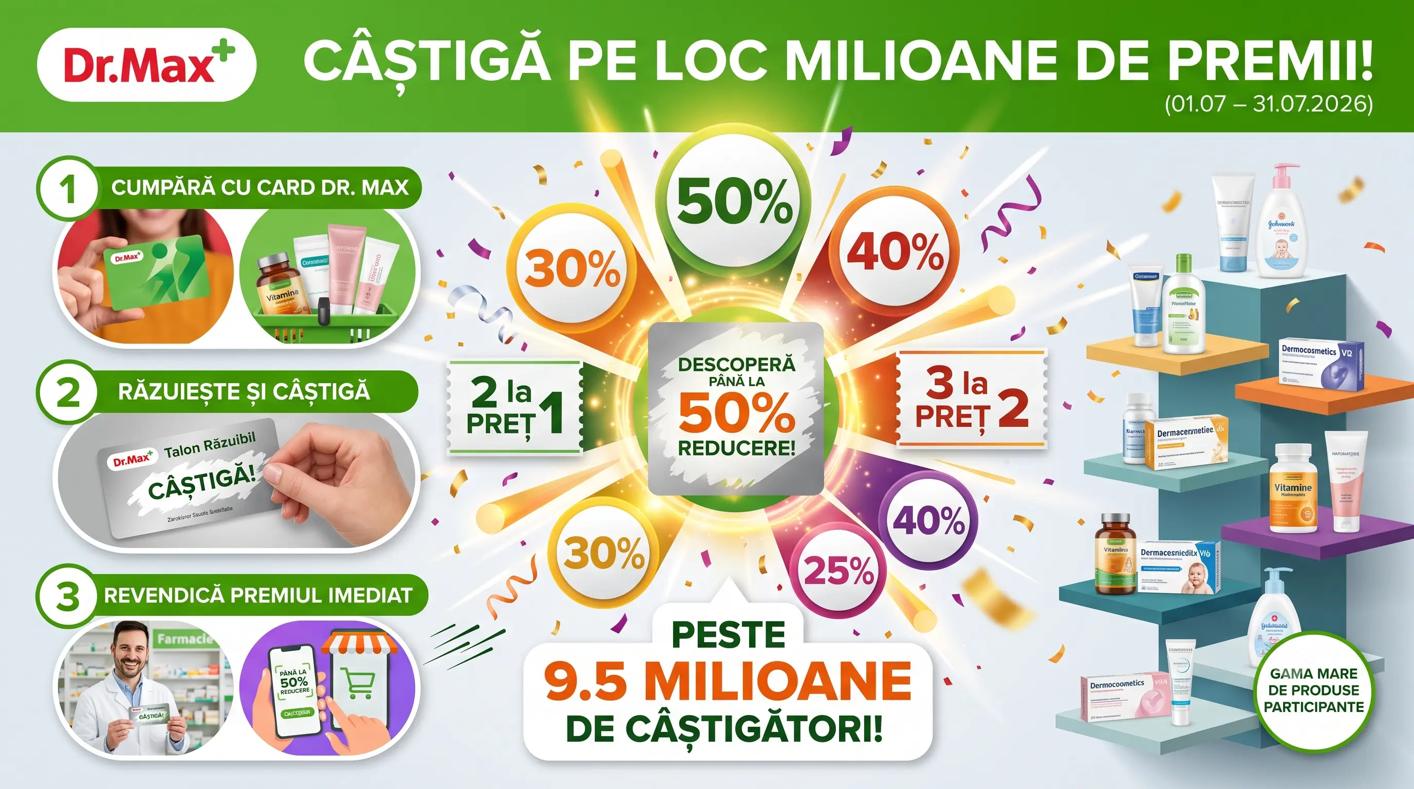Concurs Dr. Max: Răzuiește și câștigă vouchere de reducere (până pe 31 iulie) - Concursier