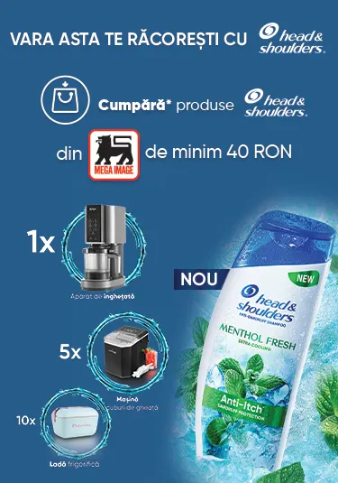 Concurs Concurs Mega Image: Cumpără Head&Shoulders și câștigă aparat de înghețată Ninja...