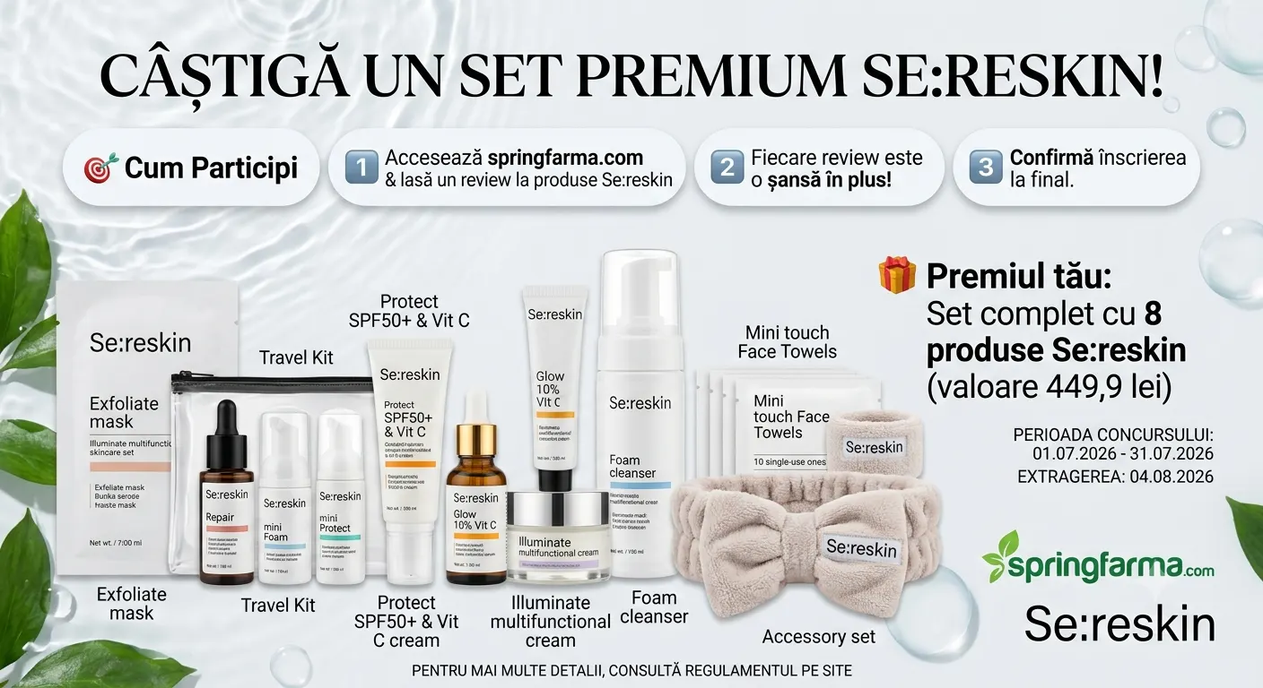 Concurs Spring Farma - Câștigă un set premium Se:reskin (până pe 31 iulie)