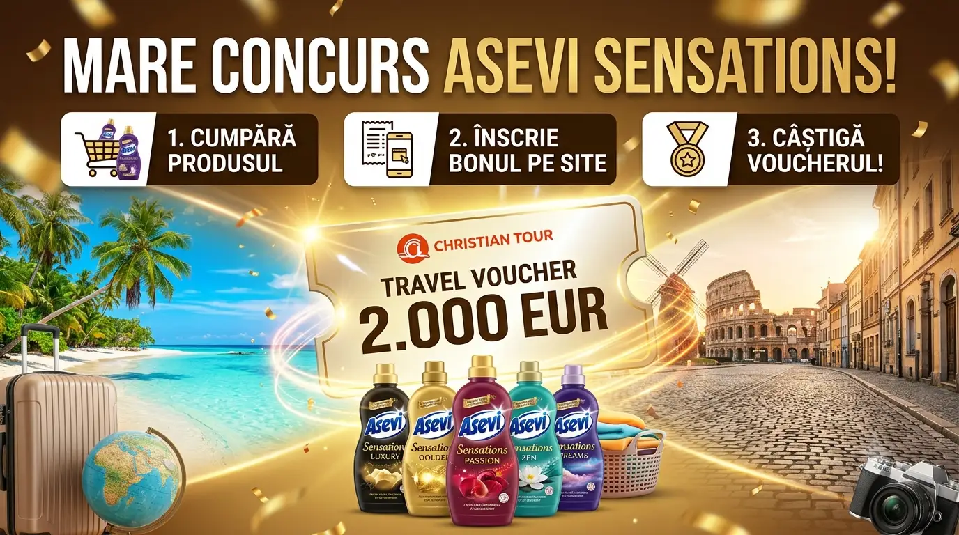 Concurs Asevi Sensations: Cumpără balsam și câștigă o excursie de 2.000 EUR (până pe 31...