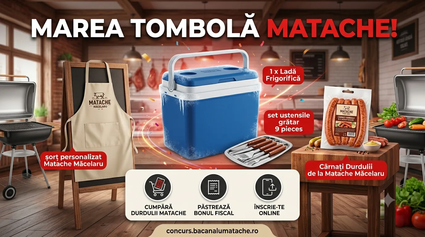 Concurs Concurs Matache Măcelaru - Cumpără și câștigă o ladă frigorifică (până pe 9 august)...