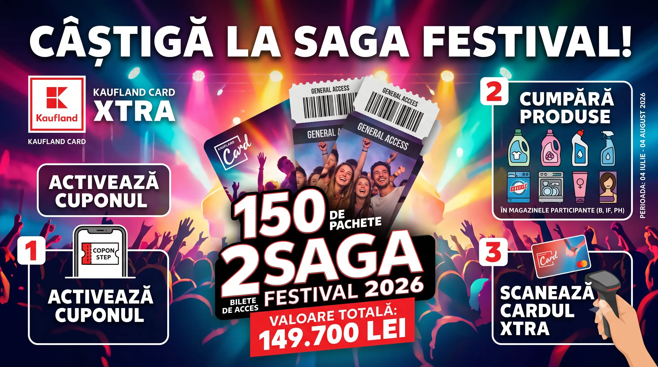 Concurs Kaufland: Cumpără Persil și câștigă bilete Saga Festival (până pe 4 august) -...