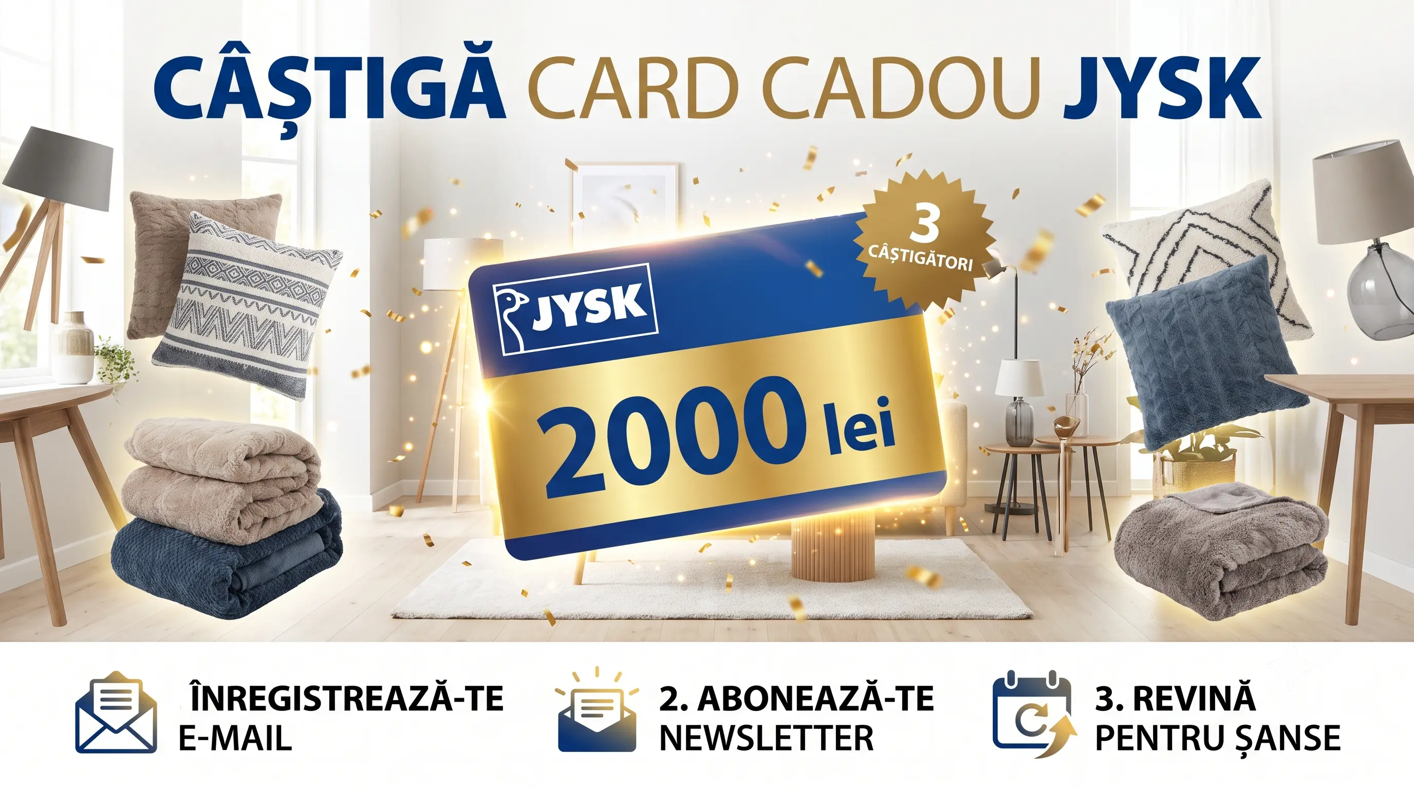 Concurs JYSK: Înscrie-te și câștigă carduri cadou de 2.000 lei (până pe 21 iulie) - Concurs...