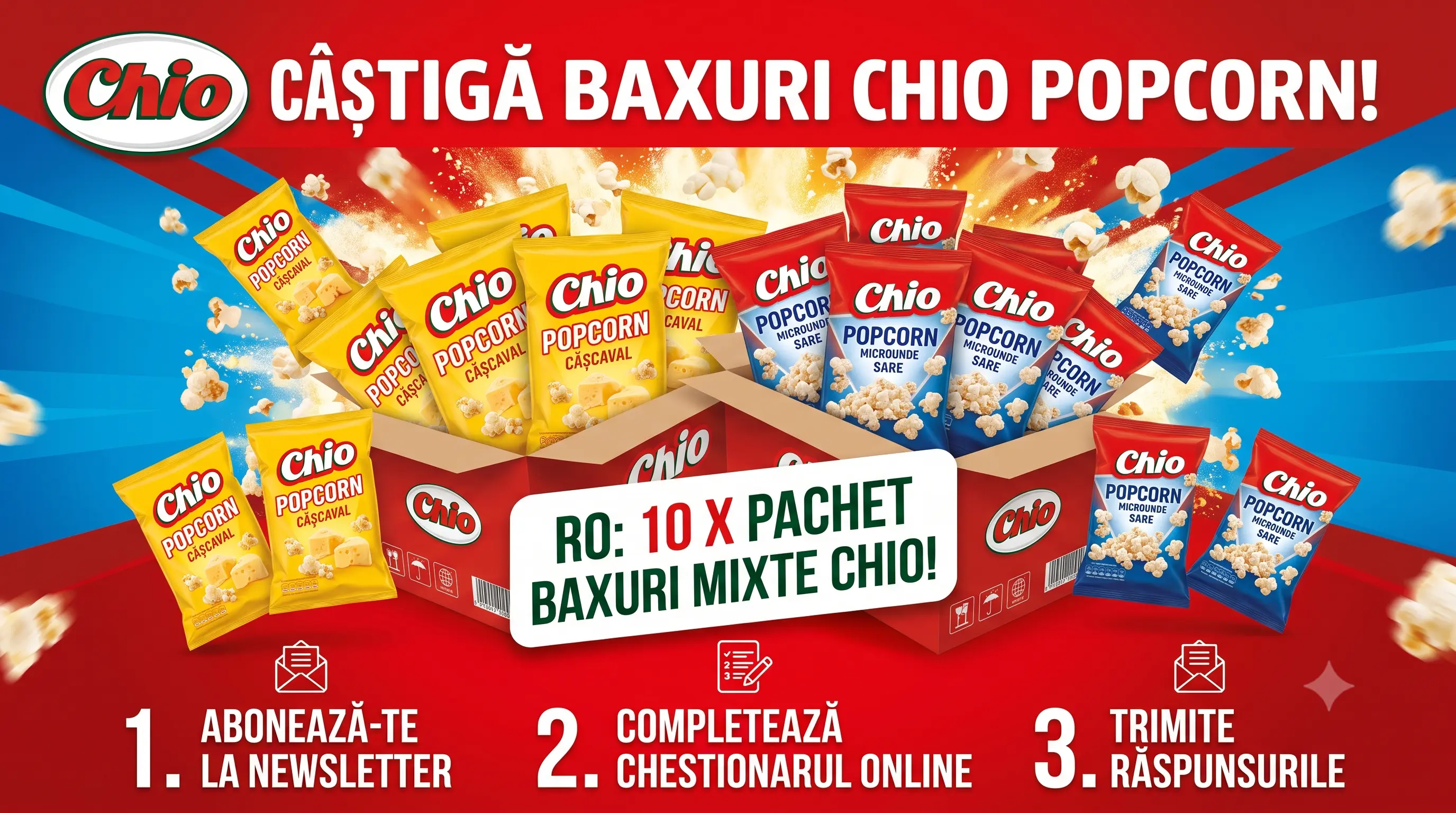Concurs Chio - Câștigă pachete de popcorn până pe 14 iulie - Concurs Gratuit | Concursier