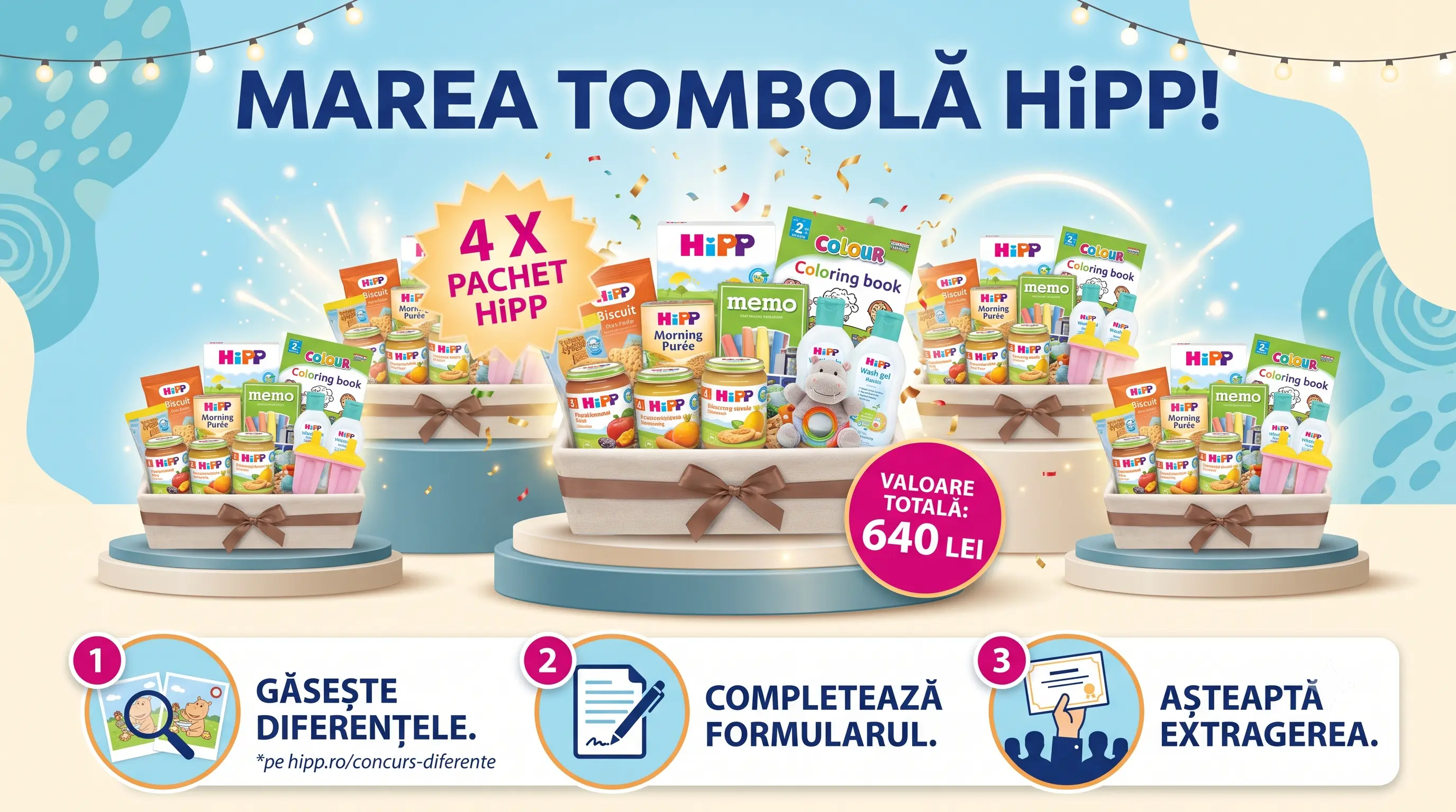 Concurs HiPP - Găsește diferențele și câștigă pachete HiPP (până pe 23 iulie) - Concurs...