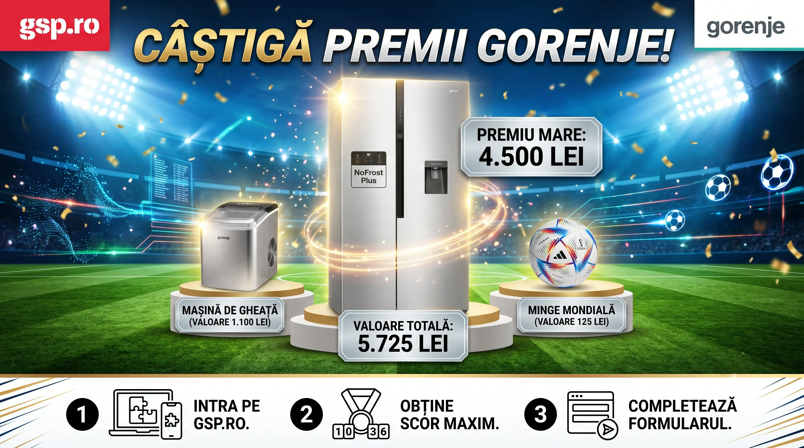 Concurs GSP: Câștigă un Aparat Frigorific Gorenje Side by Side (până pe 19 iulie) - Concurs...