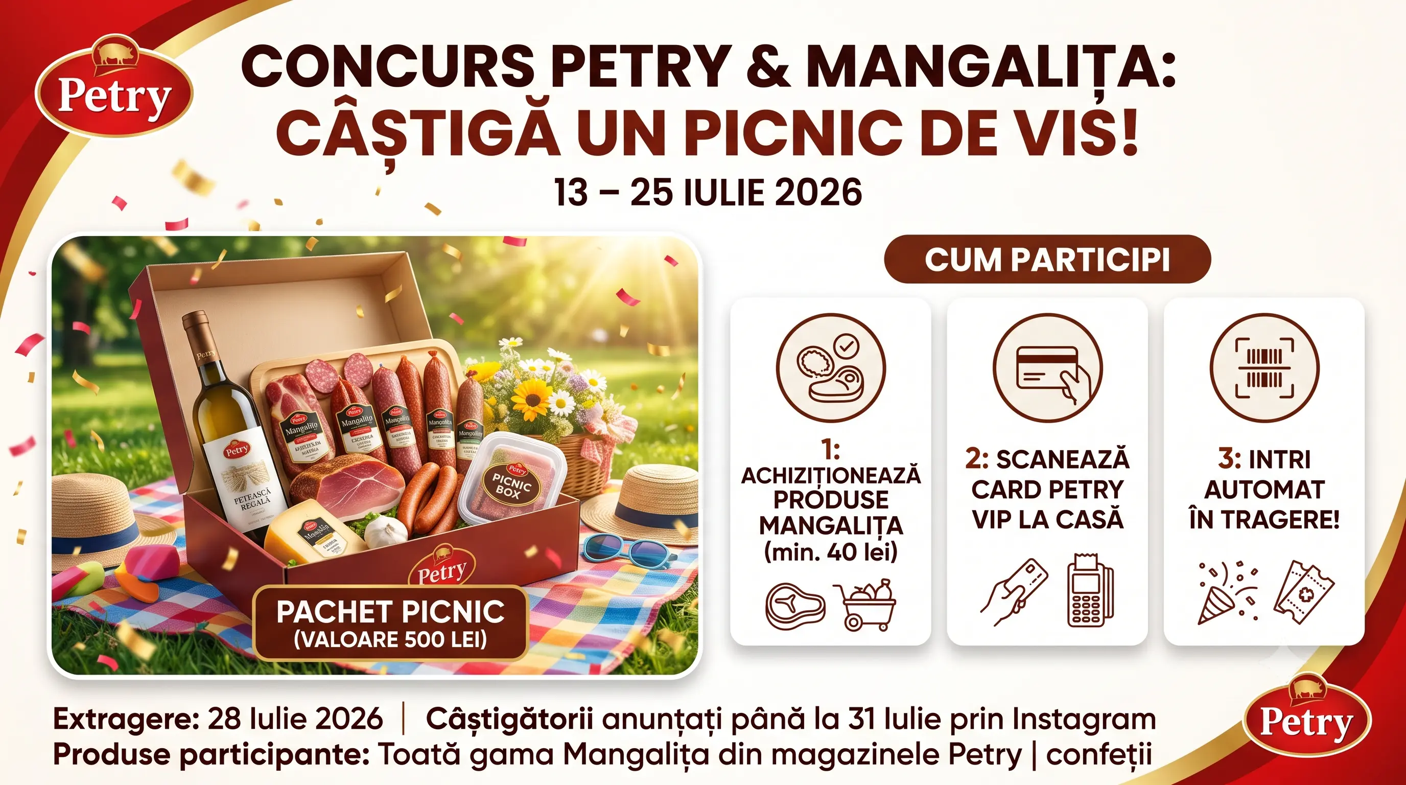 Concurs Petry: Cumpără produse Mangalița și câștigă un pachet picnic (până pe 25 iulie) -...