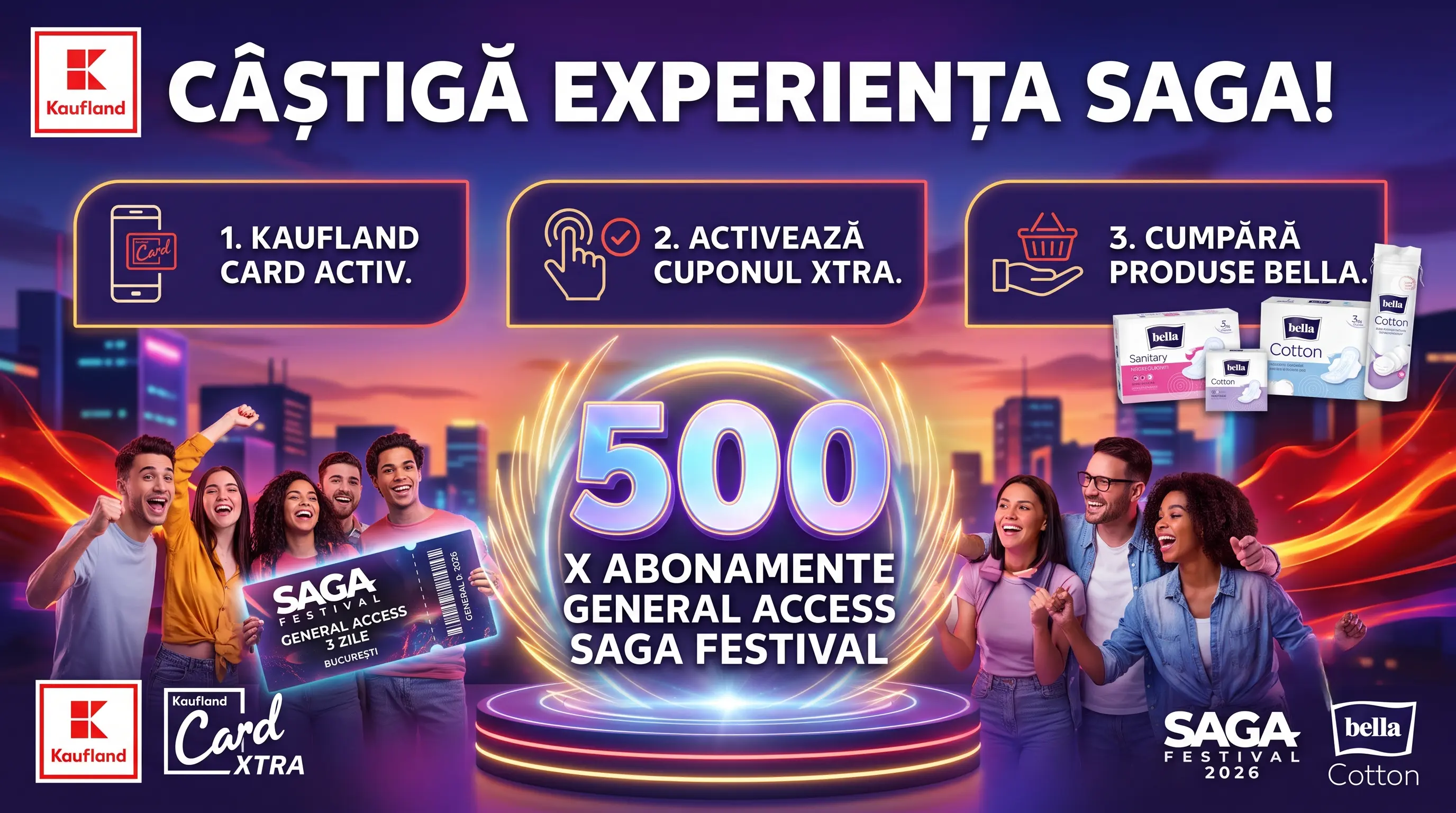 Concurs Concurs Kaufland: Cumpără Bella și câștigă abonament Saga Festival (până pe 4...
