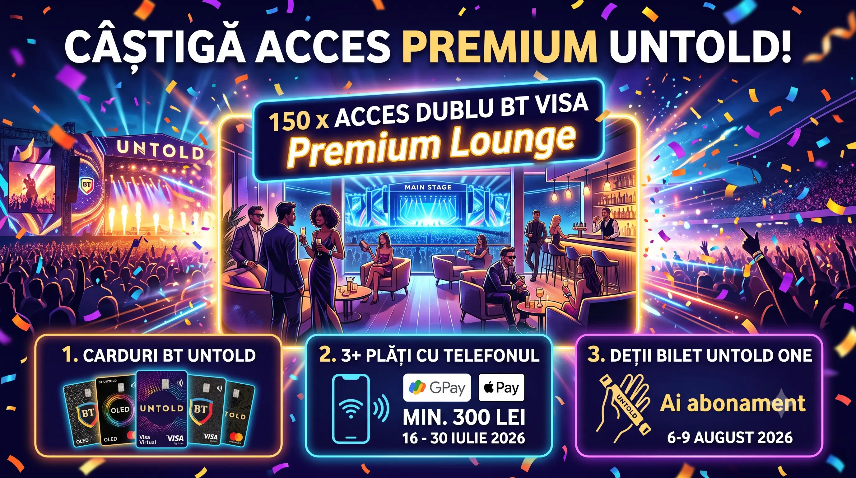 Concurs Banca Transilvania: Câștigă acces VIP la UNTOLD ONE (până pe 30 iulie) - Concursier