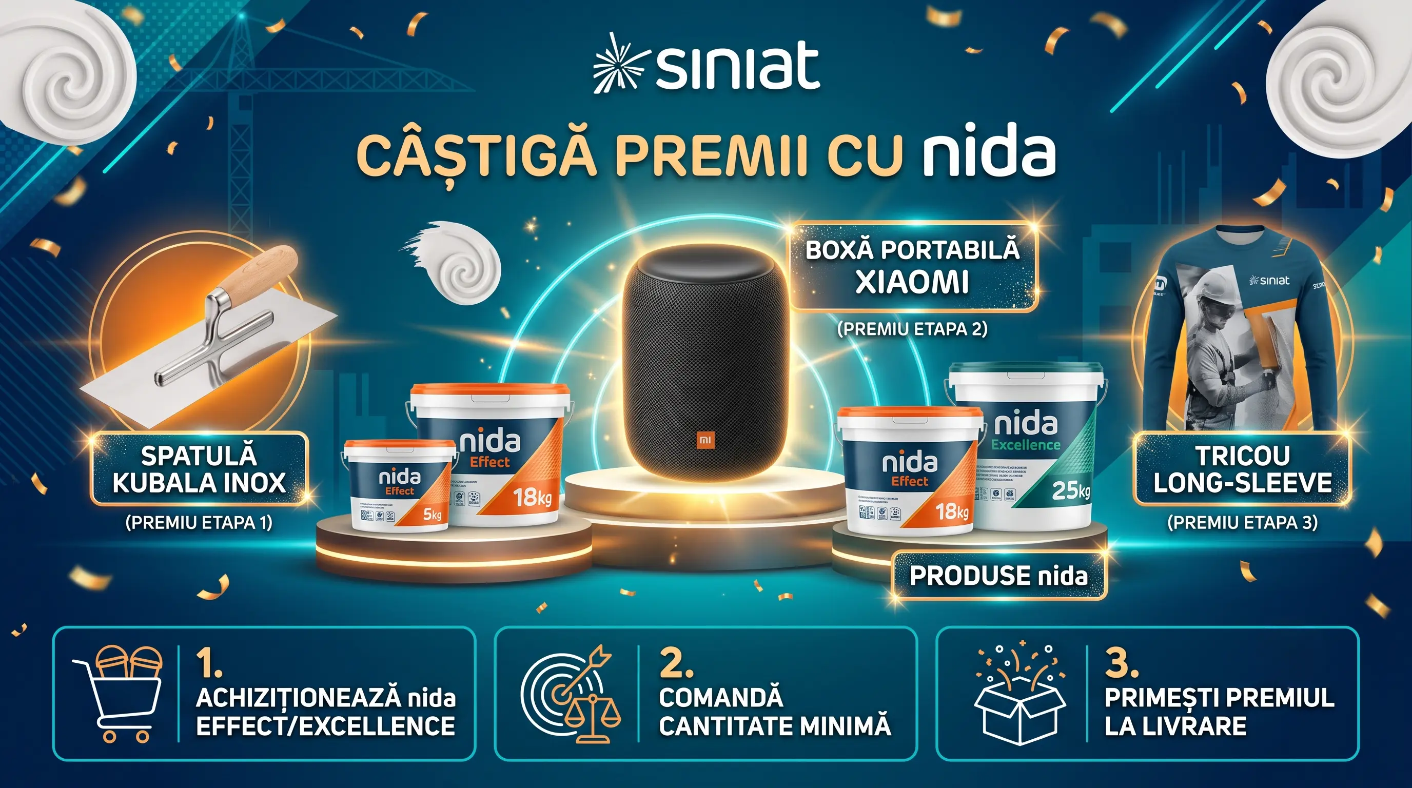 Concurs Etex Building Performance: Cumpără nida și câștigă boxă Xiaomi (până pe 30...