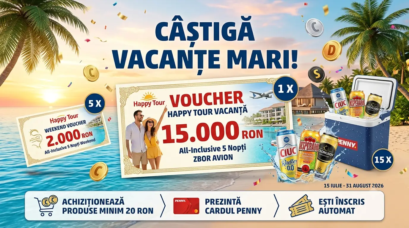 Concurs Concurs Penny: Cumpără bere Ciuc Radler și câștigă vacanță de 15.000 lei (până pe...