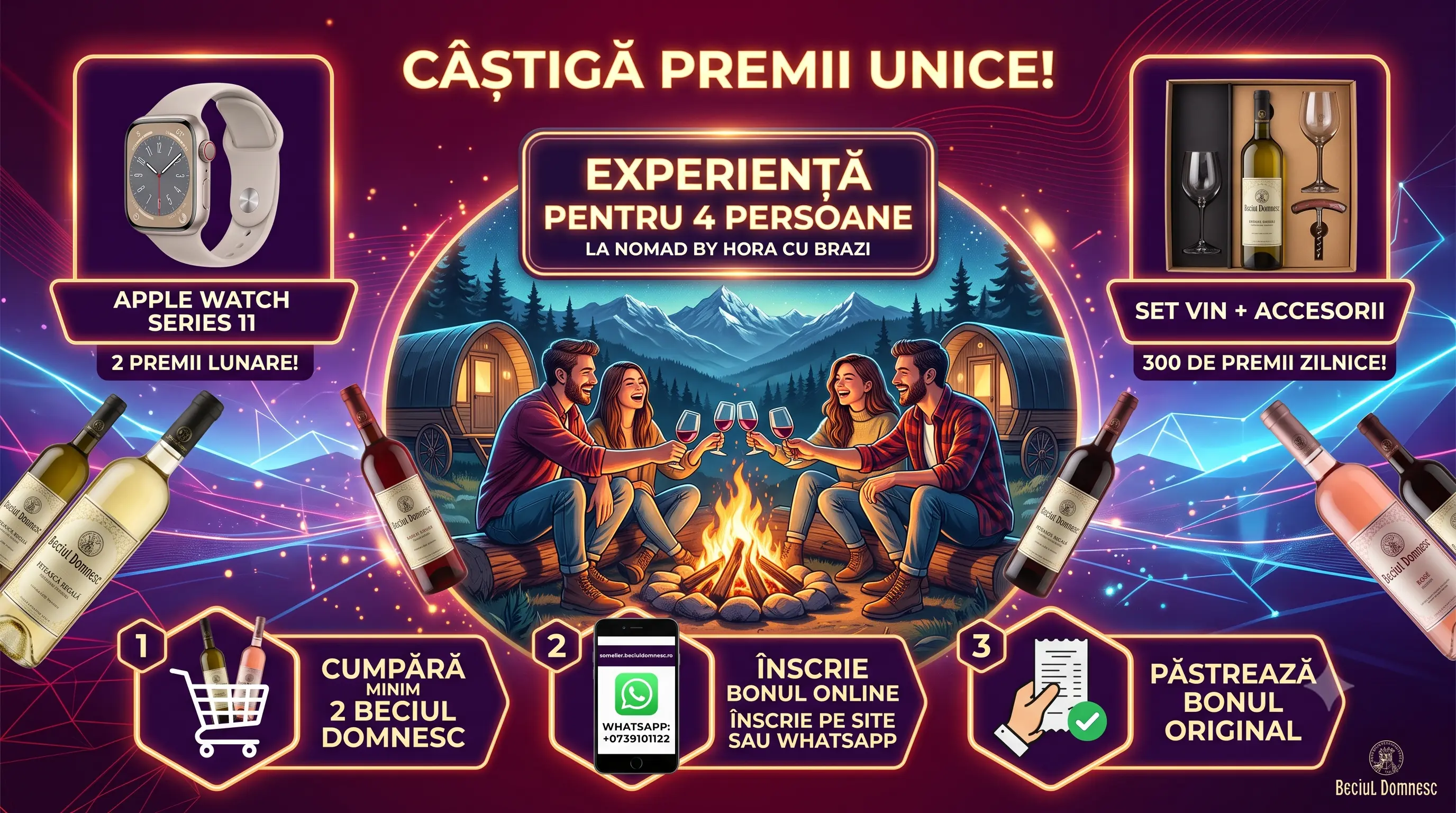 Concurs Concurs Beciul Domnesc: Cumpără 2 sticle și câștigă un sejur la Hora cu Brazi (până...
