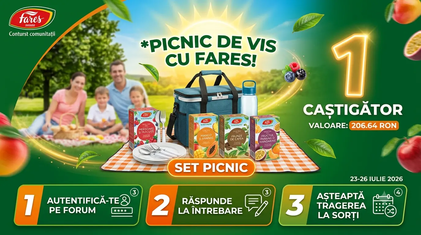 Concurs Fares - Câștigă un set picnic complet (până pe 26 iulie)