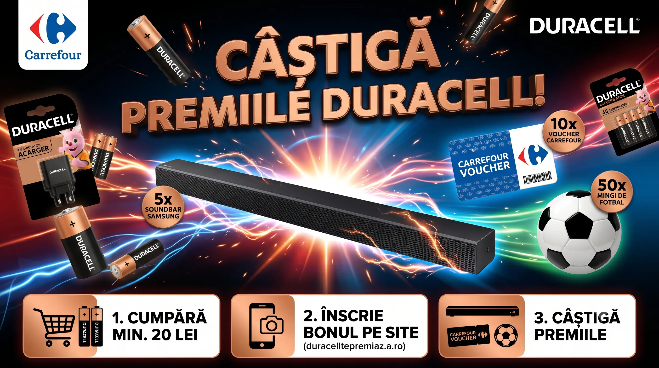 Concurs Carrefour: Cumpără Duracell și câștigă premii până pe 15 august - Concursier