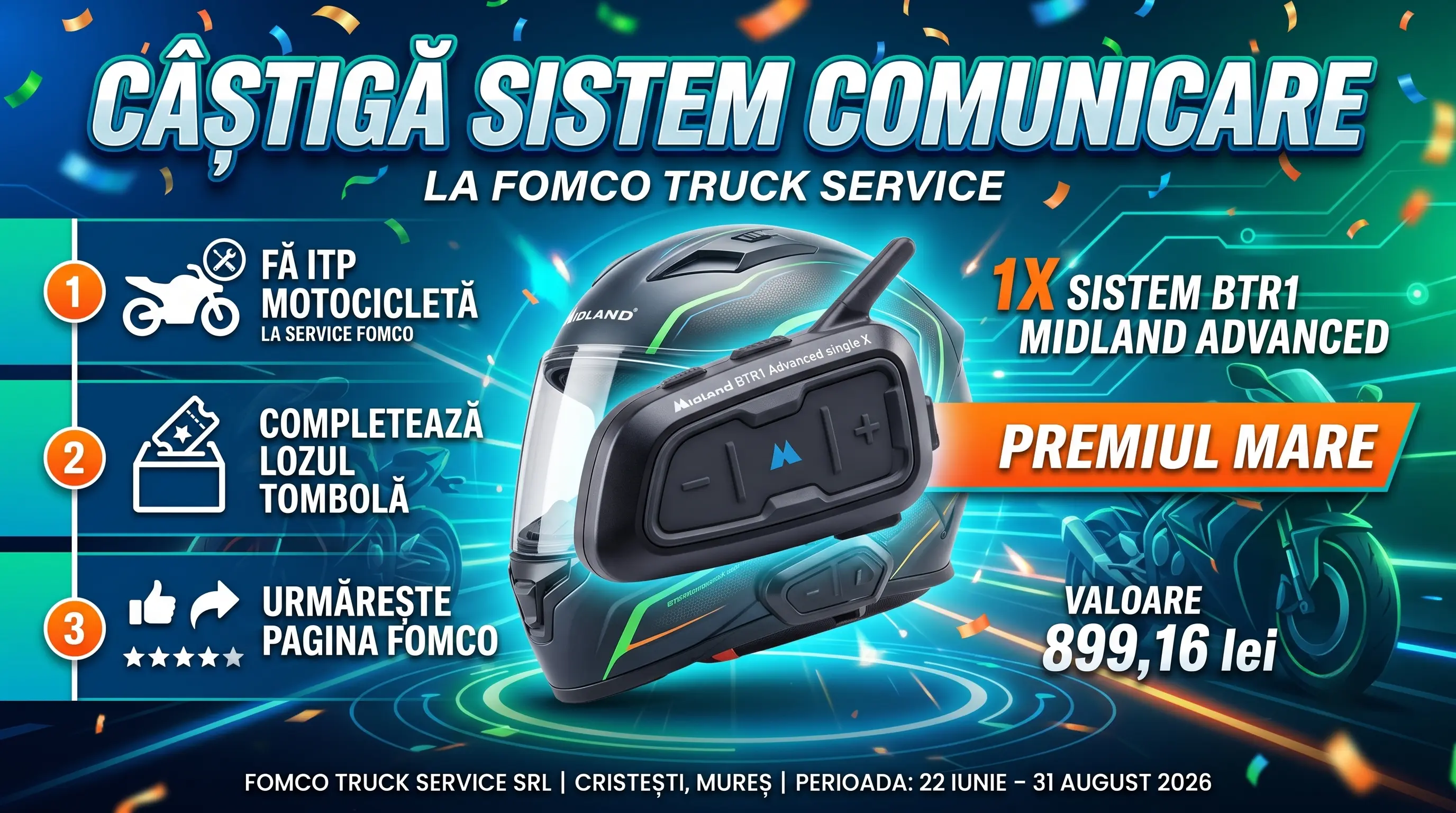 Concurs Fomco Truck Service - Câștigă un sistem de comunicare Midland (până pe 31 August) -...