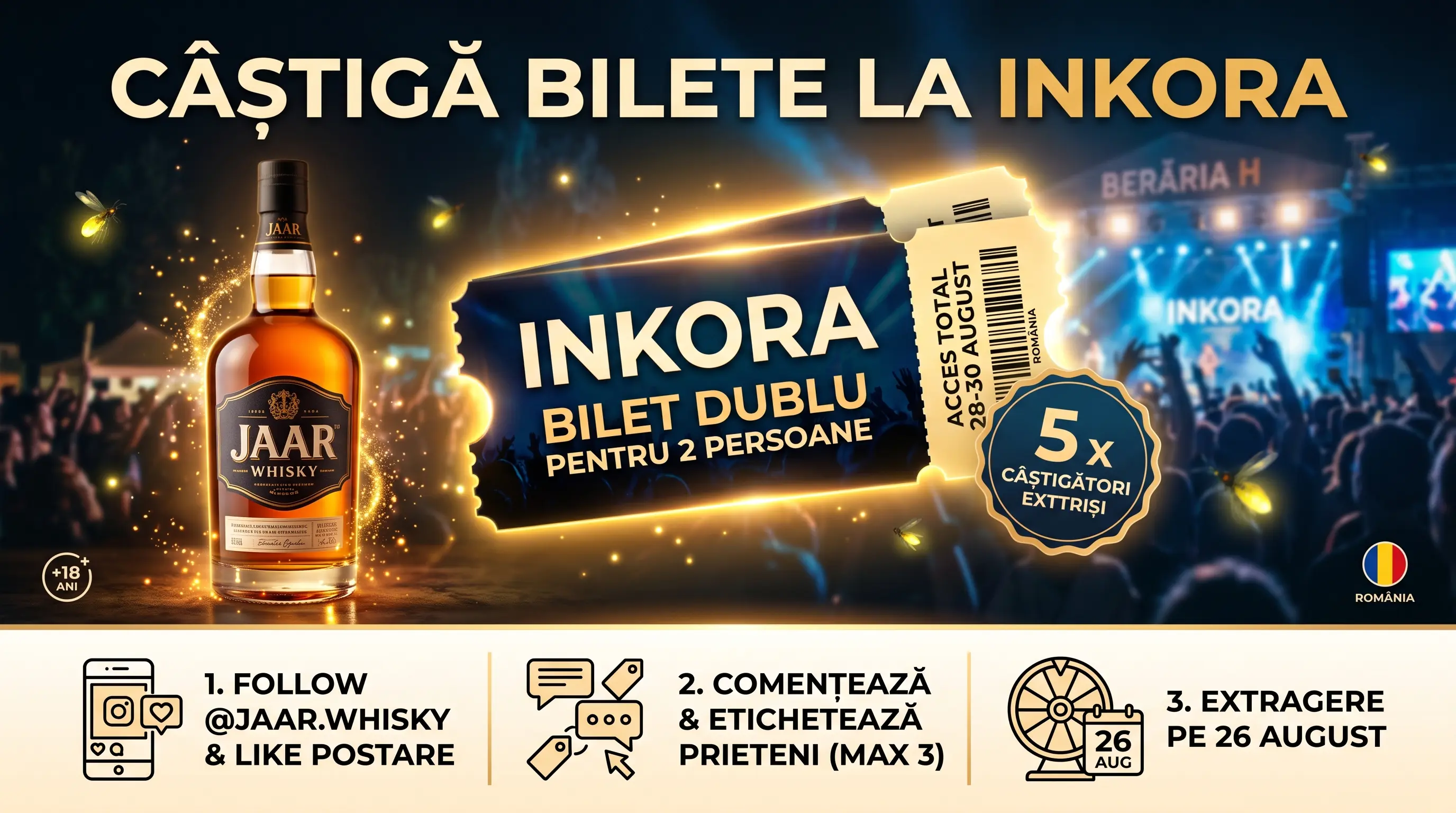 Cine a câștigat la Concurs Jaar Whisky - Câștigă bilete...? | Concursier