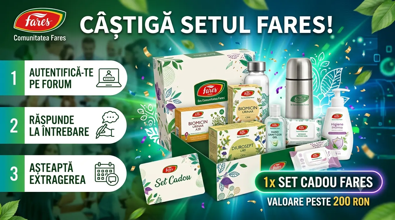 Concurs Fares - Set cadou pentru sănătatea tractului urinar (până pe 30 august) - Concurs...