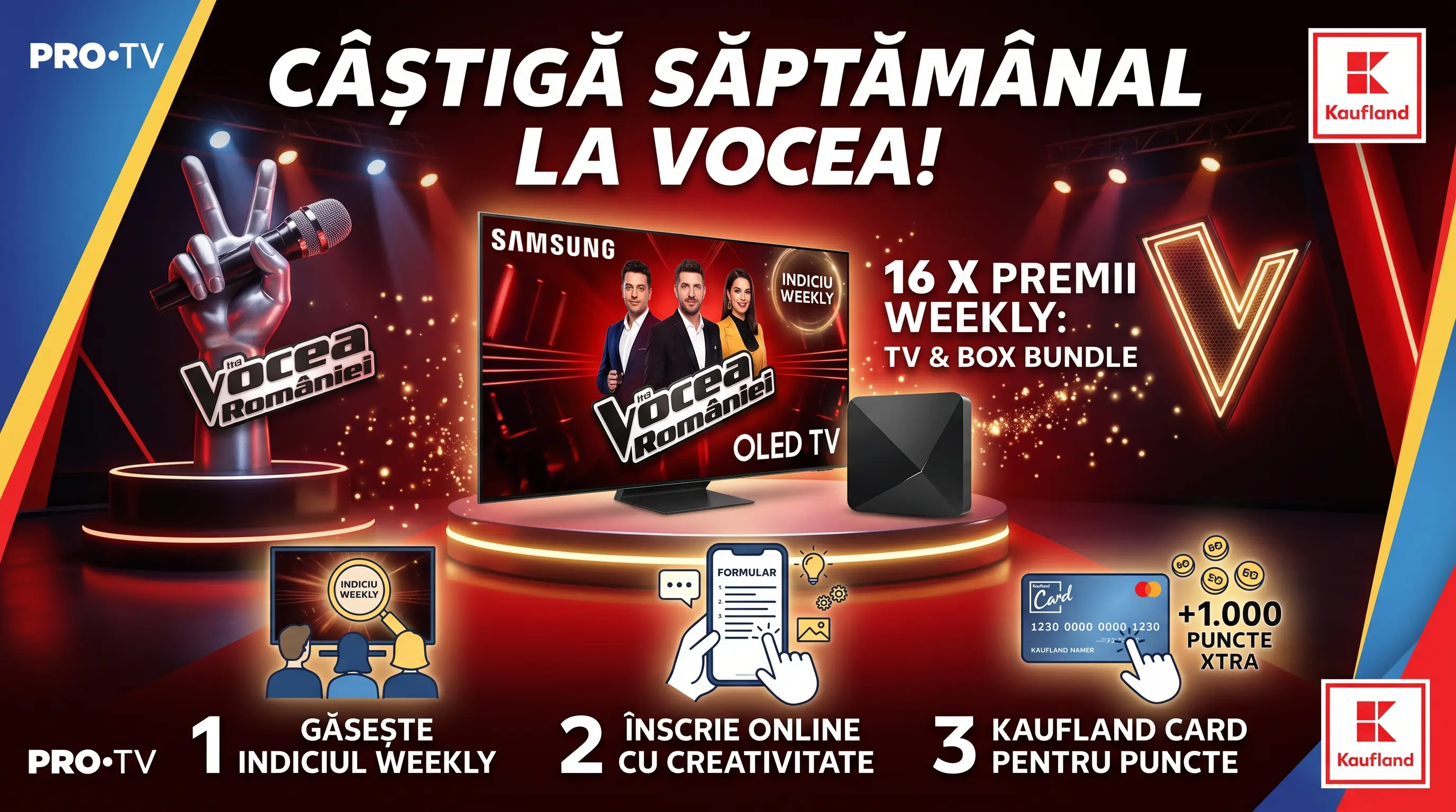 Concurs PRO TV - Câștigă Televizor Samsung OLED și Boxă Wi-Fi (până pe 25 decembrie) -...