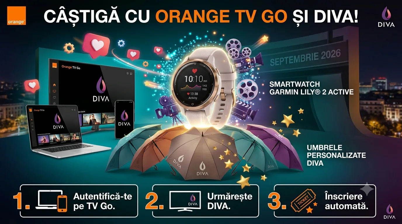 Concurs Orange: Accesează Orange TV Go și câștigă un SmartWatch Garmin Lily® 2 Active (până...