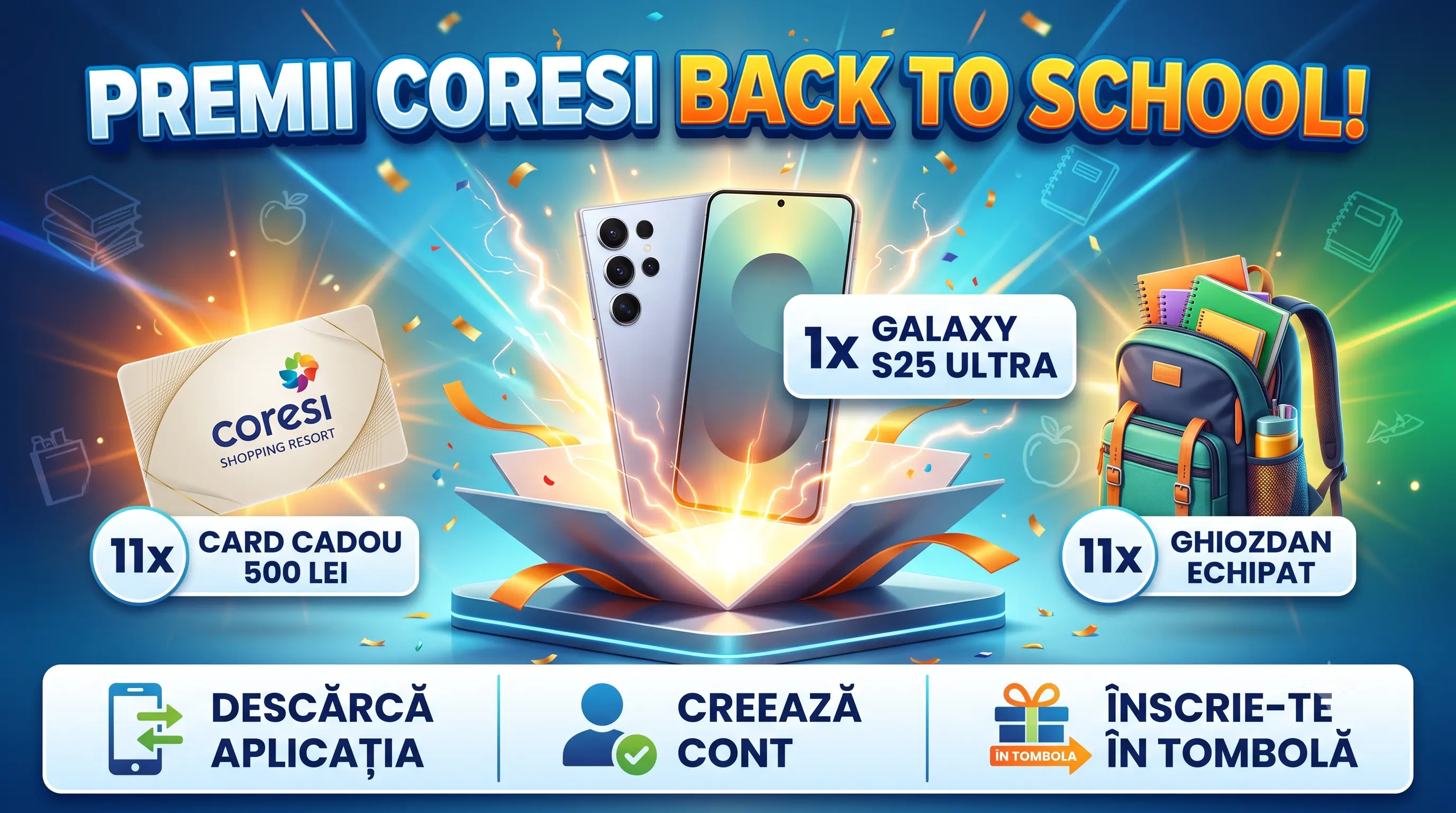 Concurs Coresi - Telefon Samsung Galaxy S25 Ultra - Descarcă aplicația (până pe 14...
