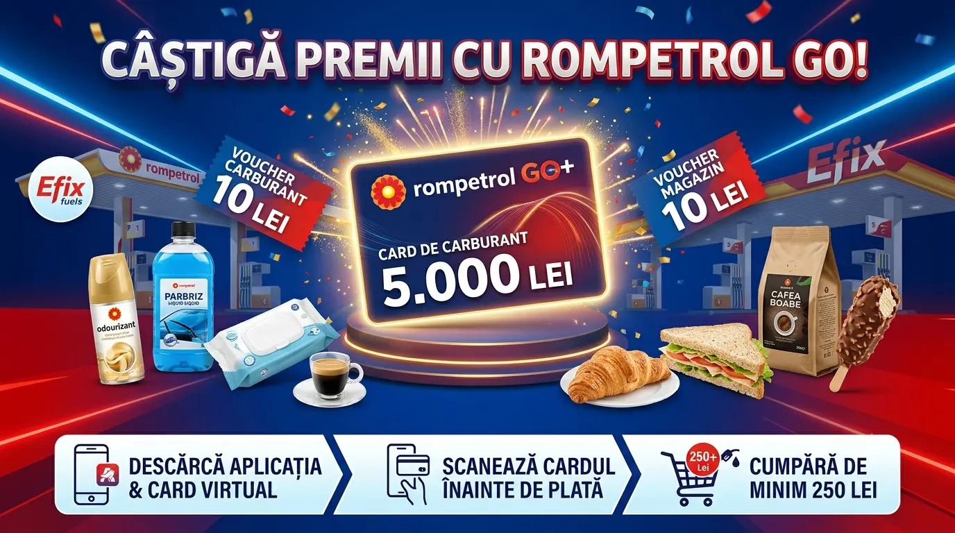 Concurs Rompetrol Go - Răzuiește și câștigă carduri de carburant (până pe 15 noiembrie) -...