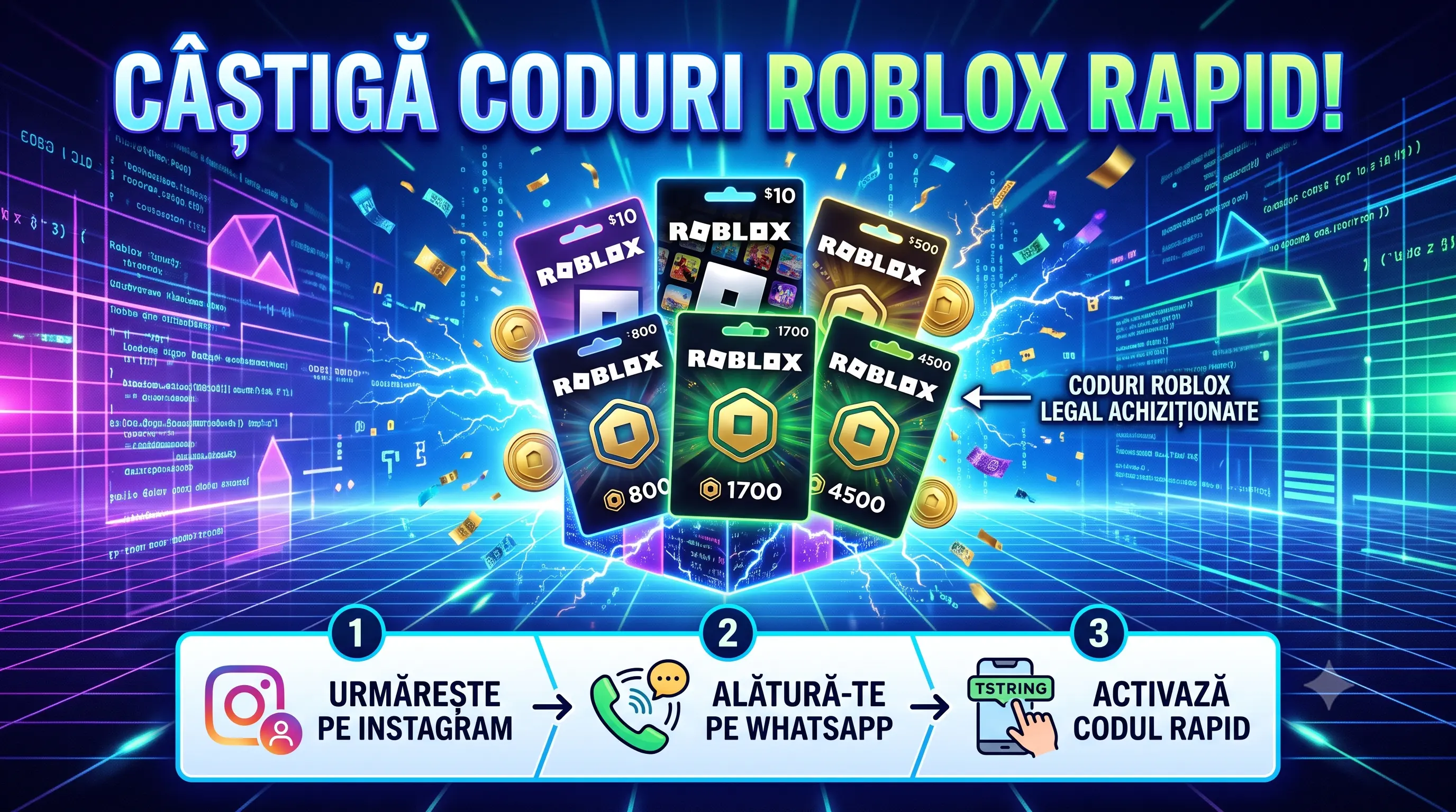 Concurs Luca Hic - Câștigă Coduri Roblox (până pe 31 decembrie 2026)