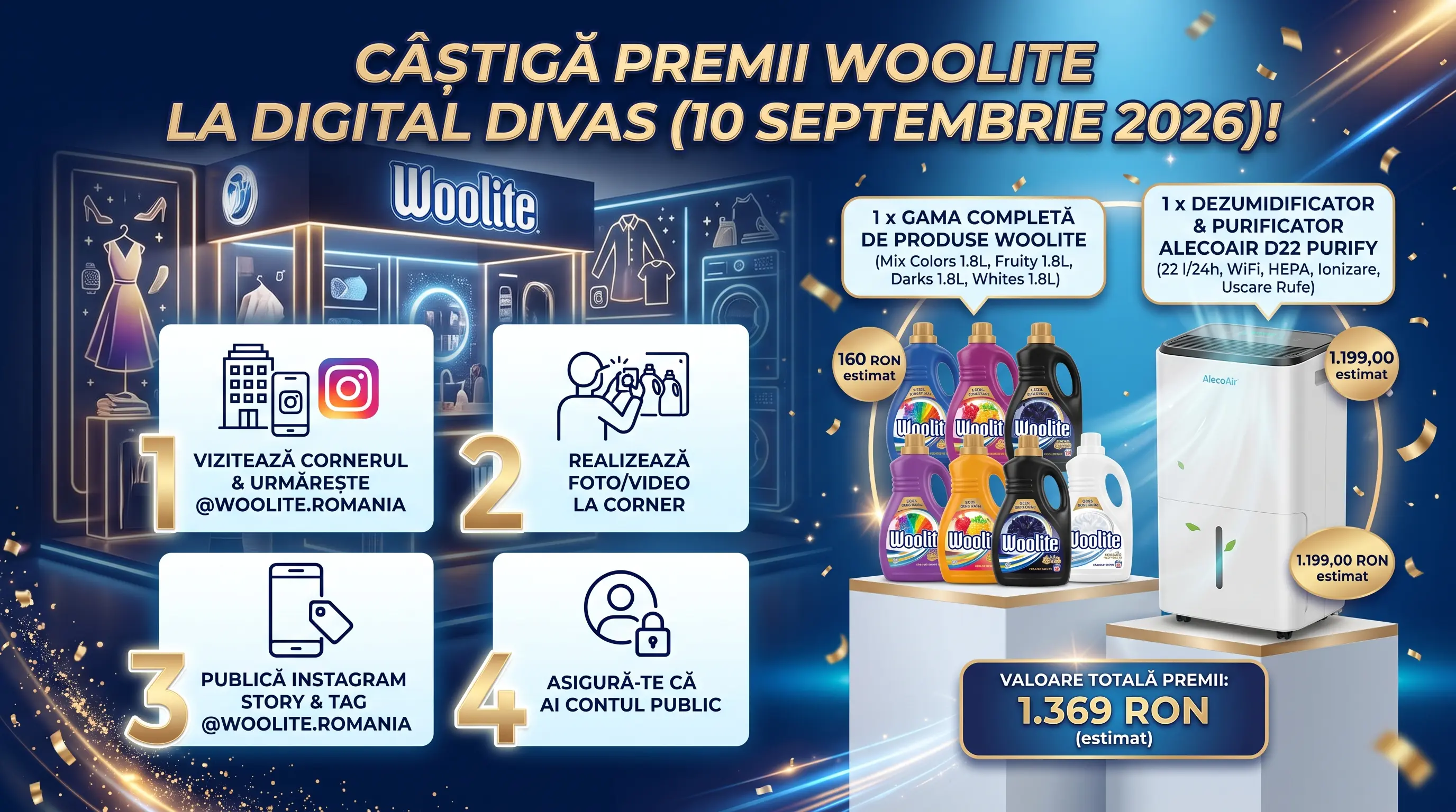 Concurs Woolite câștigă gama completă de produse (până pe 10 septembrie)