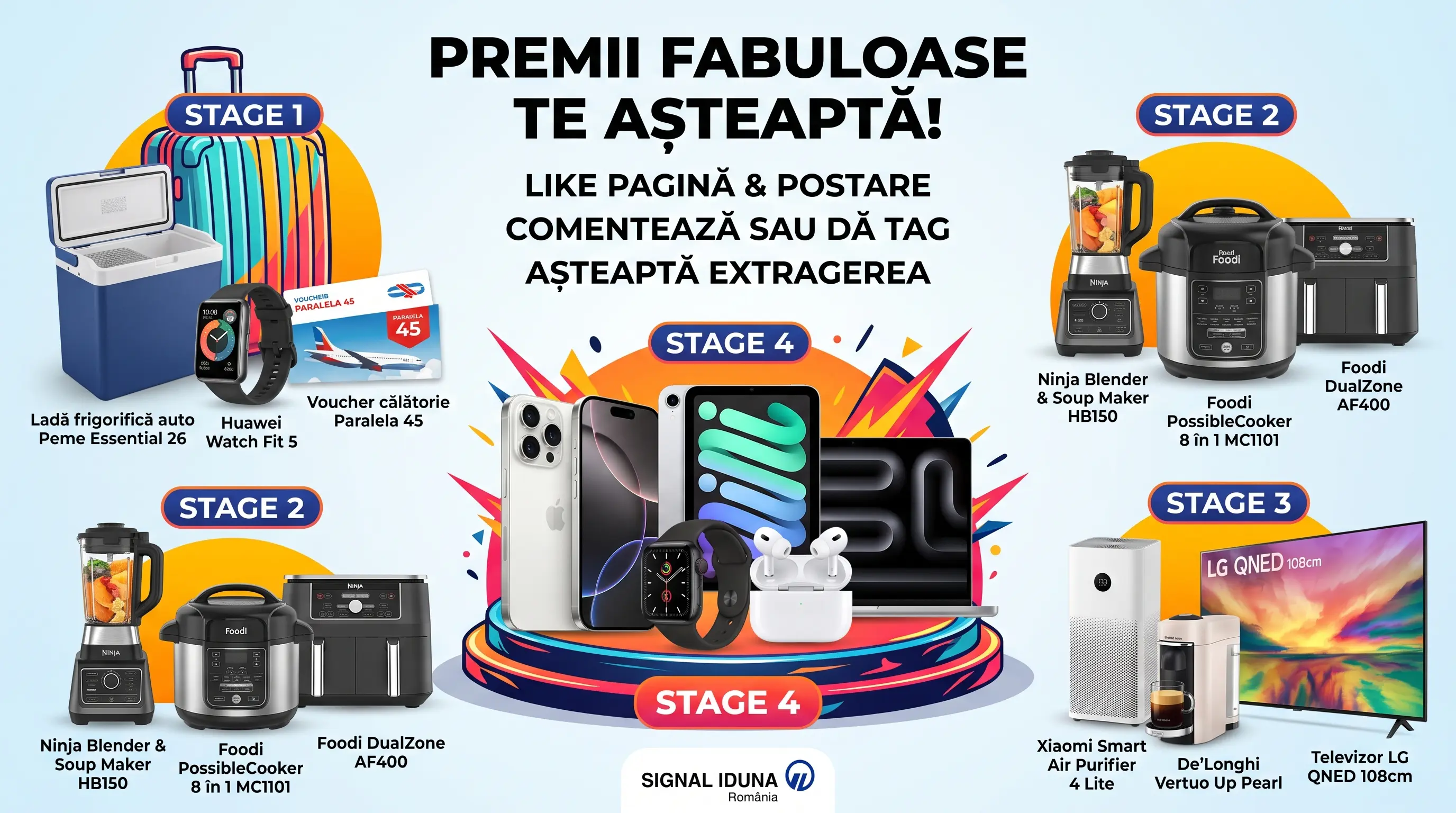 Concurs SIGNAL IDUNA - Câștigă iPhone 17 Pro, iPad mini 7 și alte premii (până pe 13...