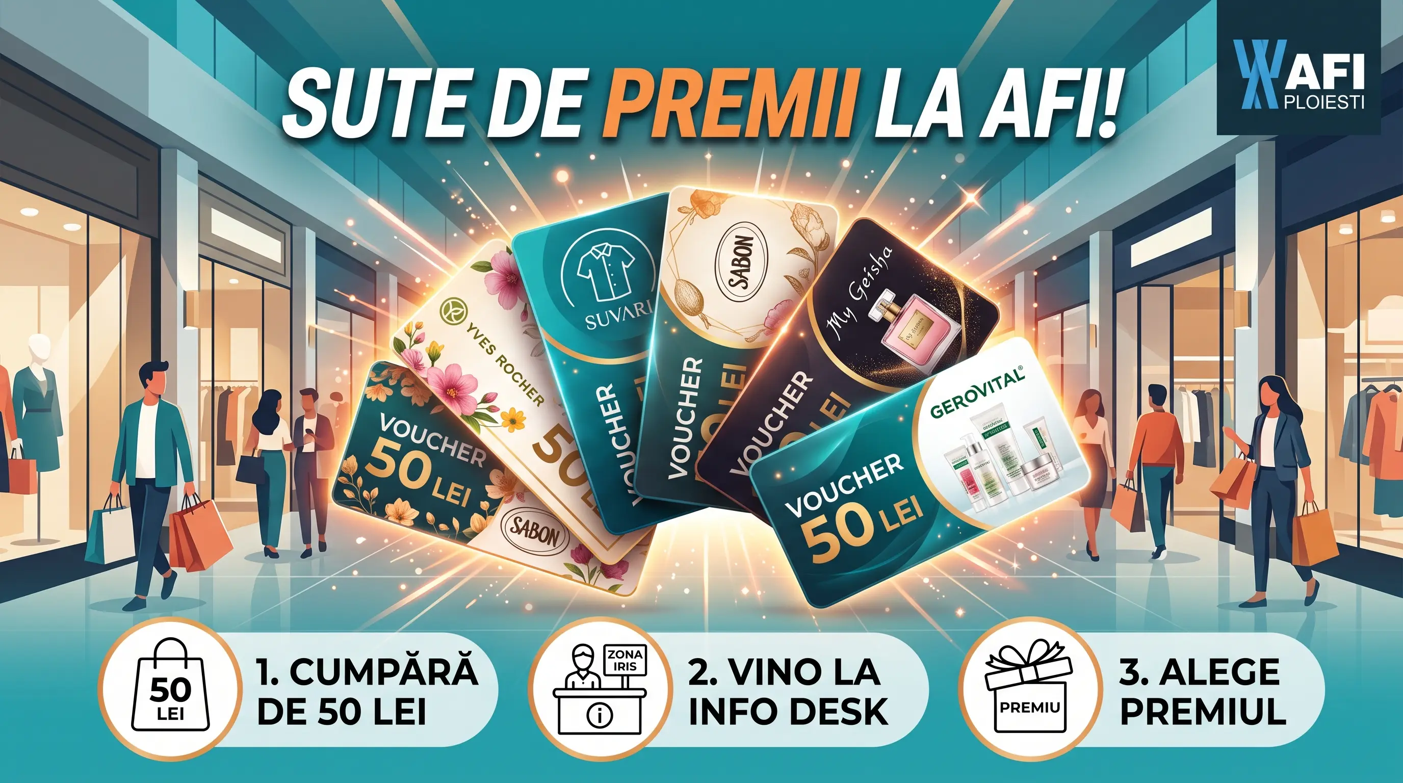 Concurs Concurs AFI Ploiești: Cumpără și câștigă Vouchere Yves Rocher (până pe 30...