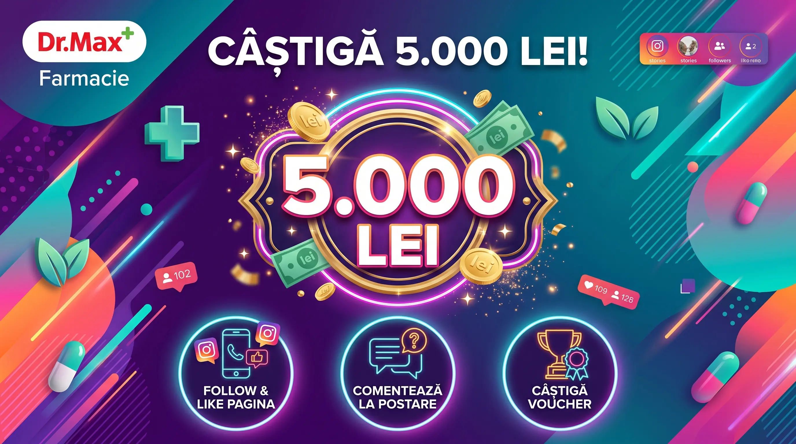 Concurs Dr. Max - Vouchere de 500 lei - Participă online (până pe 18 septembrie)