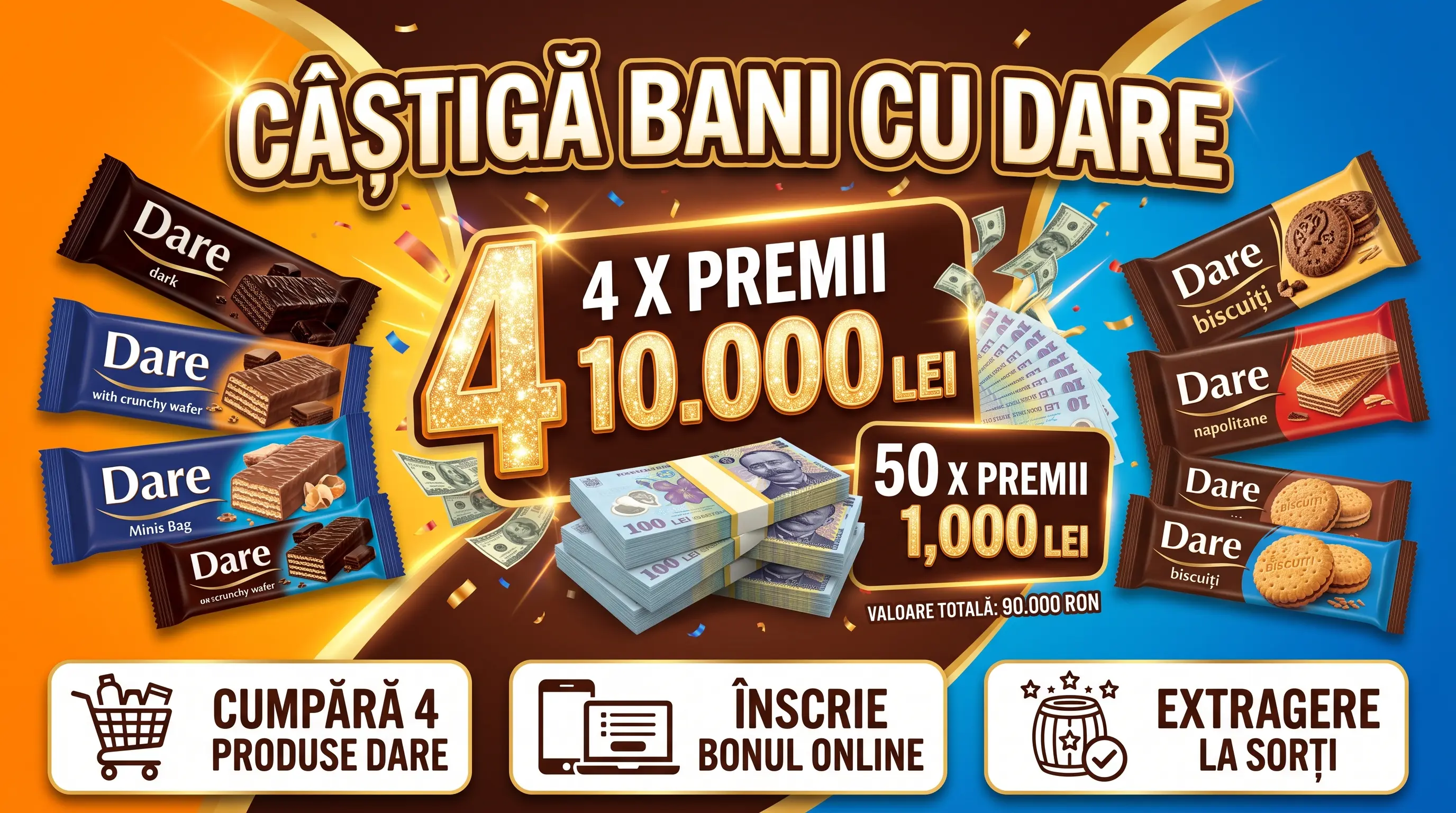 Concurs Concurs ETI Bonus: Cumpără produse Dare și câștigă premii în bani (până pe 31...
