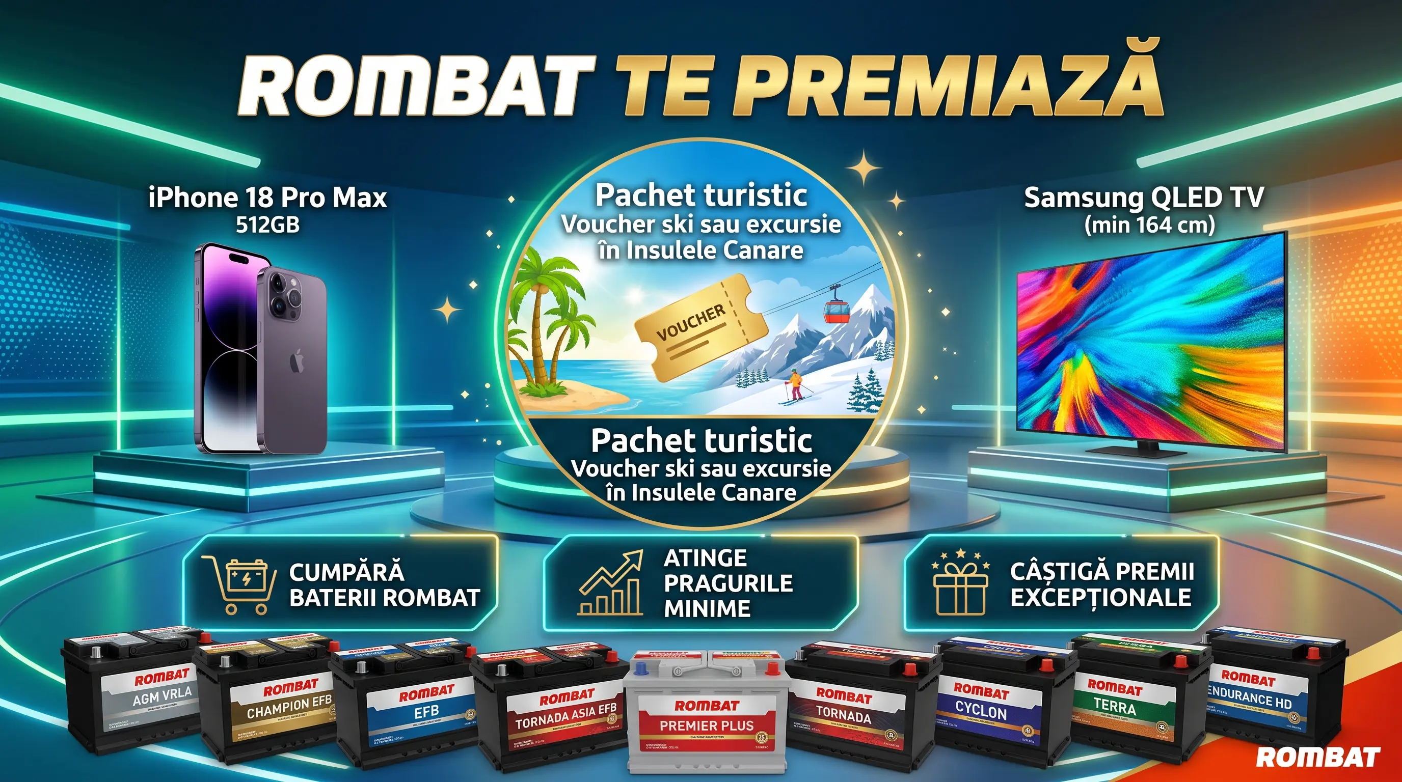 Concurs ROMBAT: Cumpără baterii și câștigă un pachet turistic în Insulele Canare (până pe...