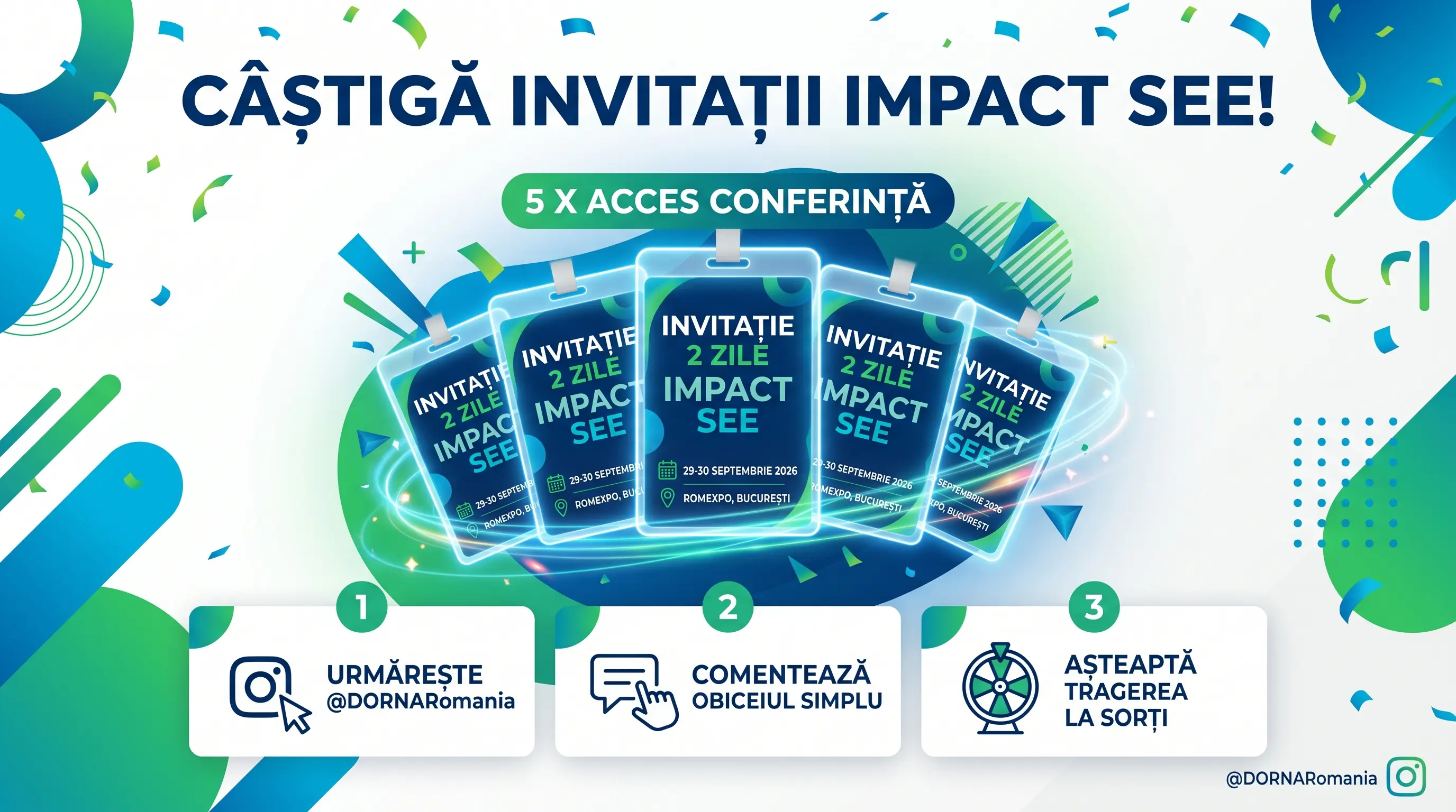 Concurs DORNA Romania: Câștigă Invitații la Conferința Impact SEE (până pe 23 septembrie) -...