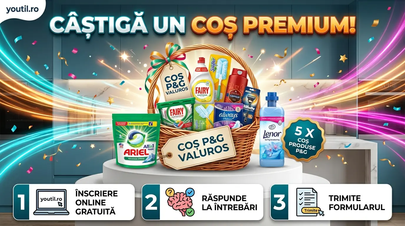 Concurs Youtil - Câștigă un coș cu produse P&G (până pe 17 Noiembrie) - Concurs Gratuit |...