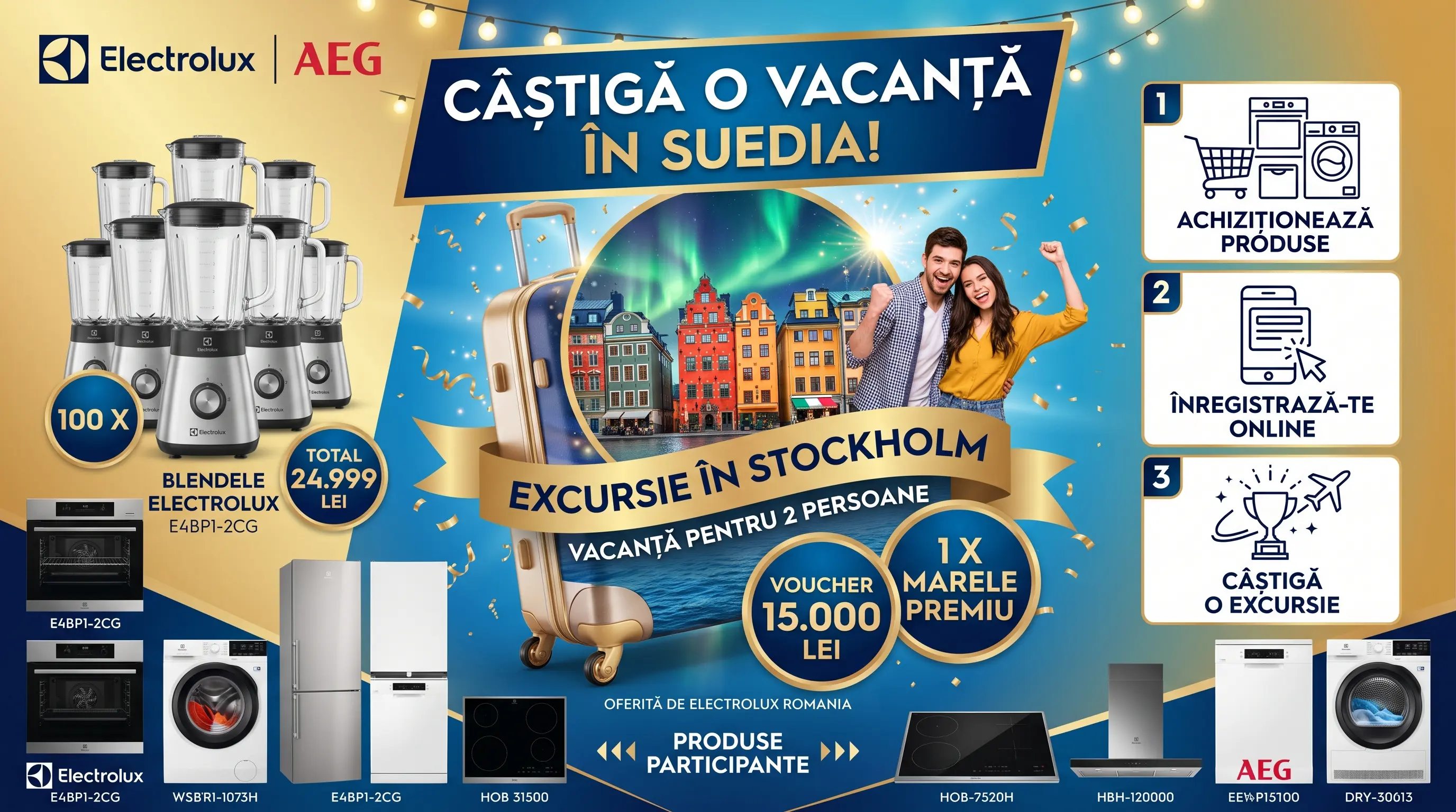 Concurs Electrolux: Cumpără și câștigă o excursie în Suedia (până pe 31 octombrie) - Concursier