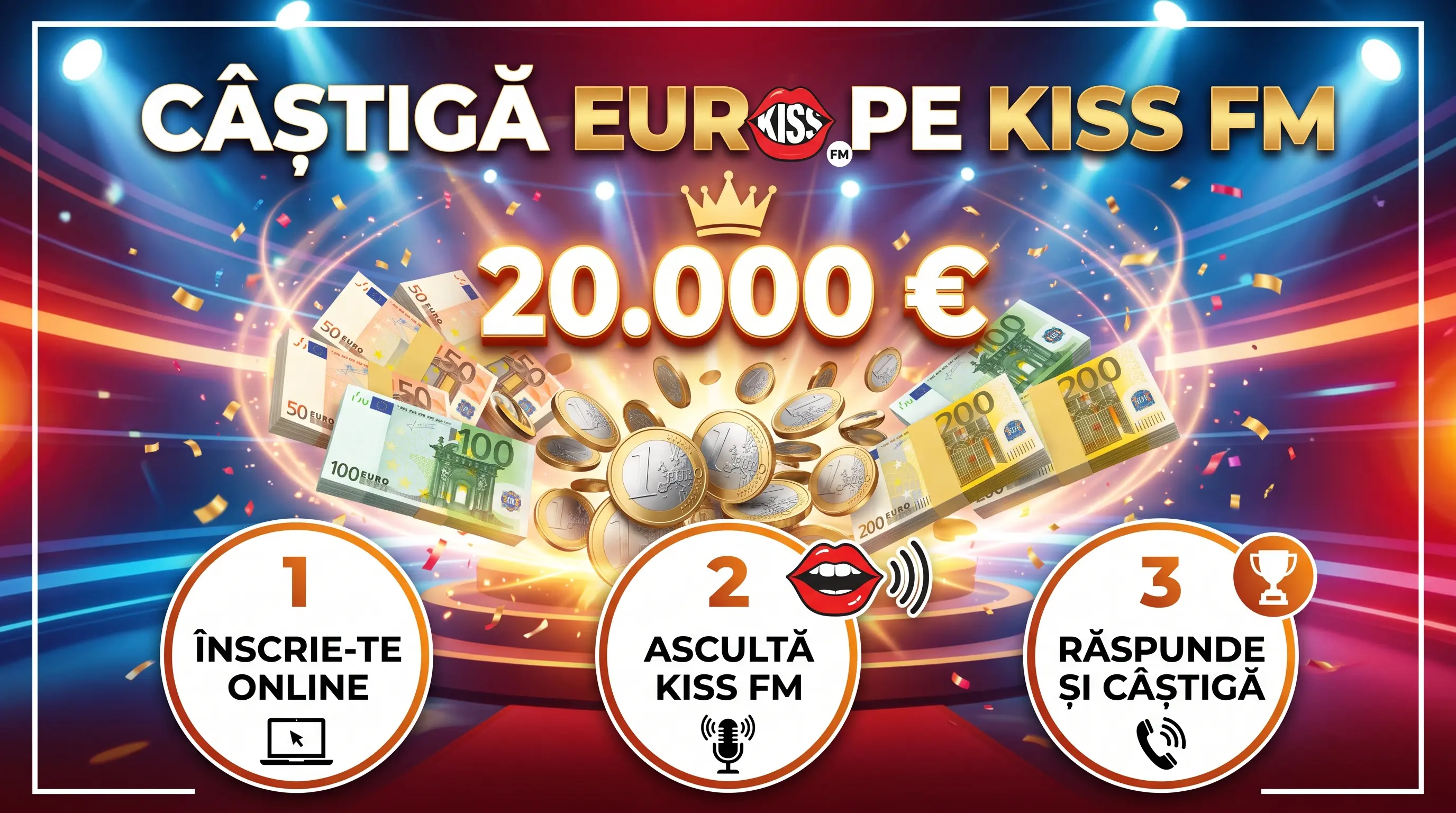 Concurs Kiss FM Câștigă 100 euro pe ediție (până pe 27 noiembrie) - Concurs Gratuit |...