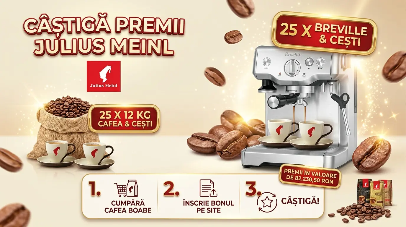 Concurs Julius Meinl: Cumpără cafea și câștigă espressoare (până pe 31 Octombrie) - Concursier