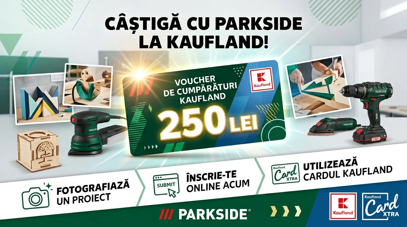 Concurs Kaufland: Creează cu Parkside și câștigă vouchere (până pe 6 Octombrie) - Concurs...